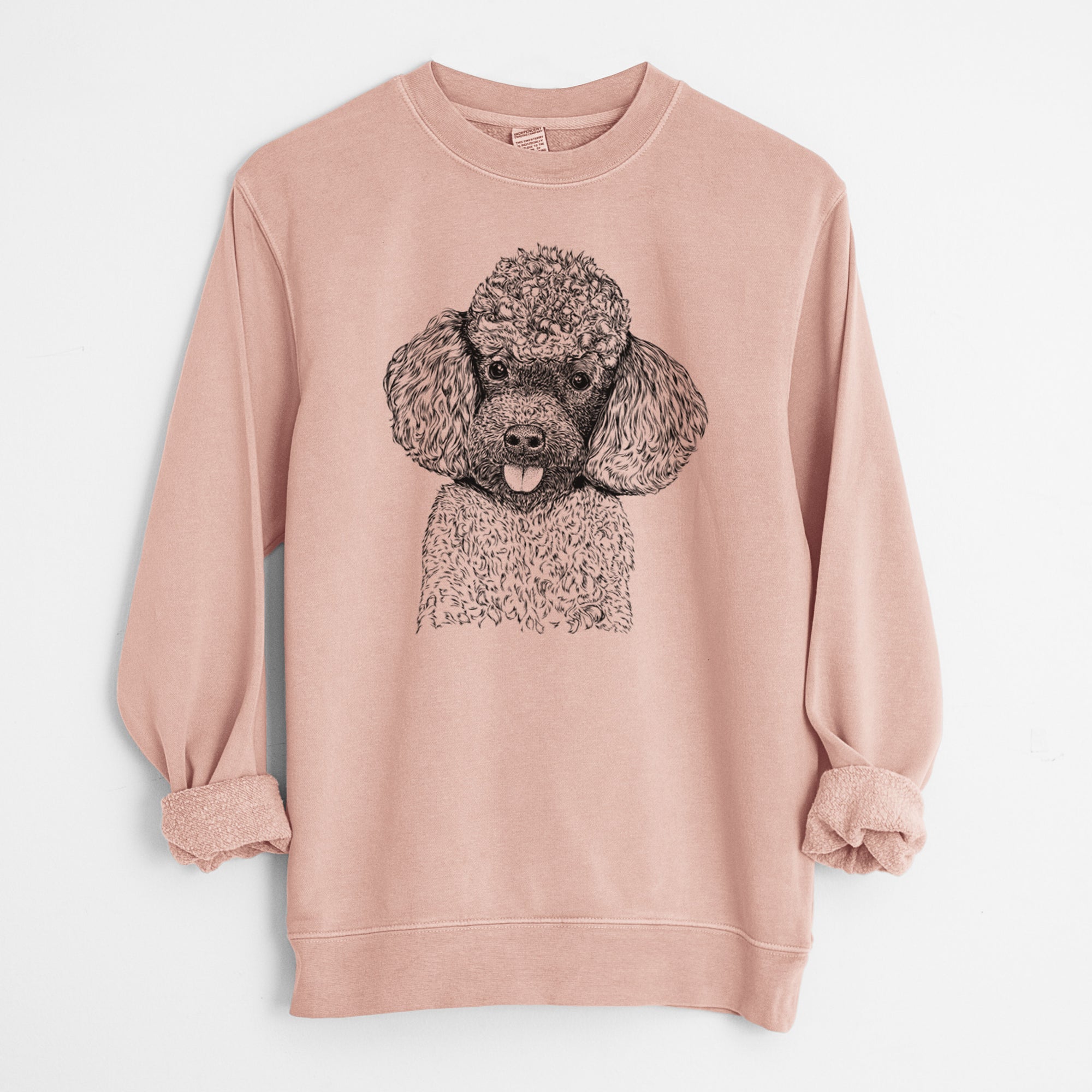 Bare George the Toy Poodle - Unisex Pigment Dyed Crew Sweatshirt