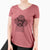 Bare George the Toy Poodle - Women's V-neck Shirt