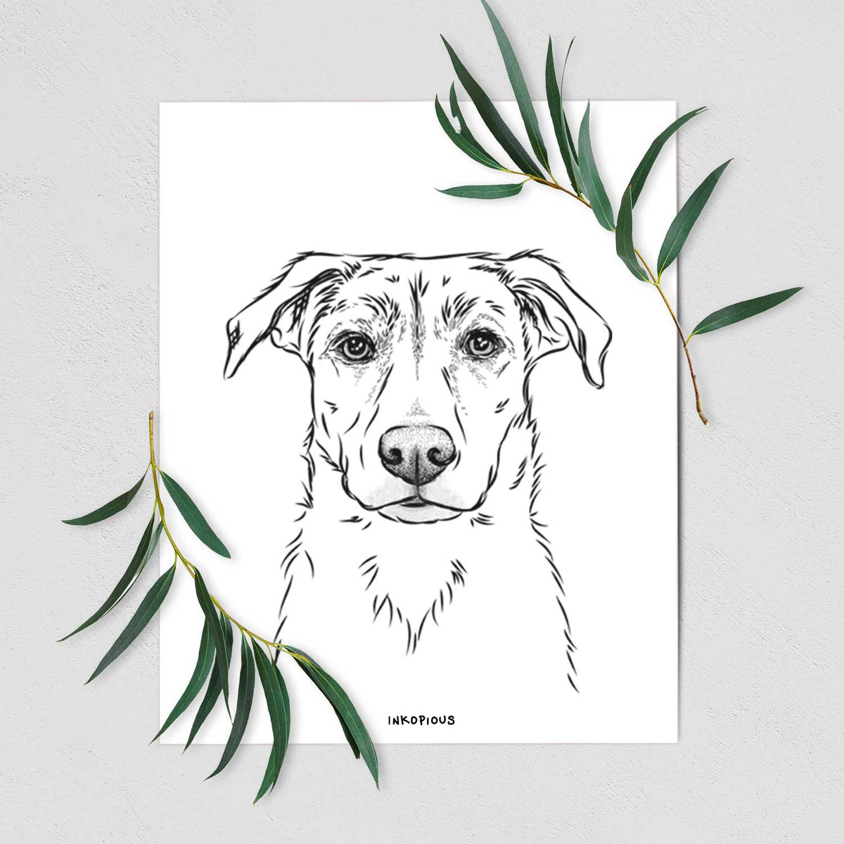 Peanut the Lab Mix Art Print