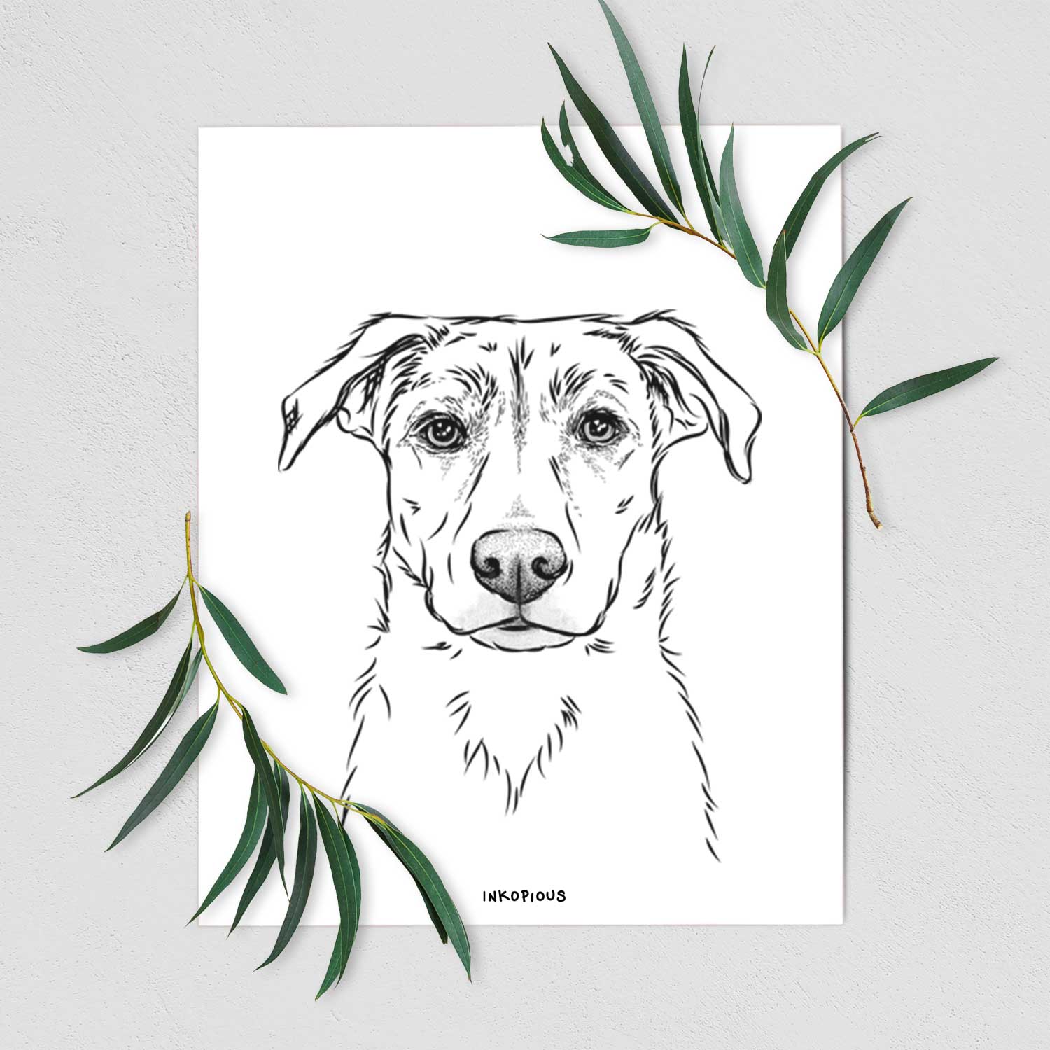 Peanut the Lab Mix Art Print