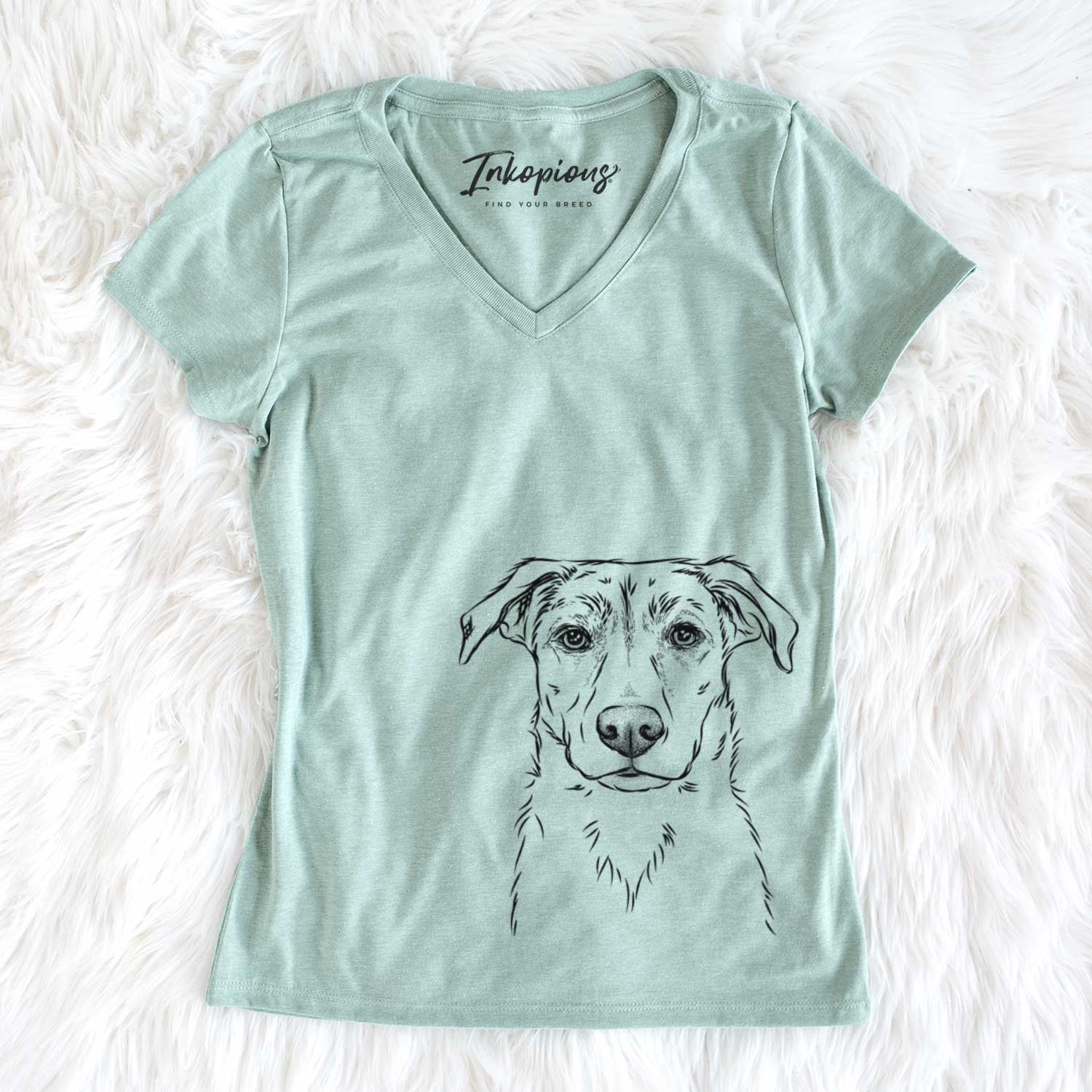 Bare Peanut the Lab Mix - Women's V-neck Shirt