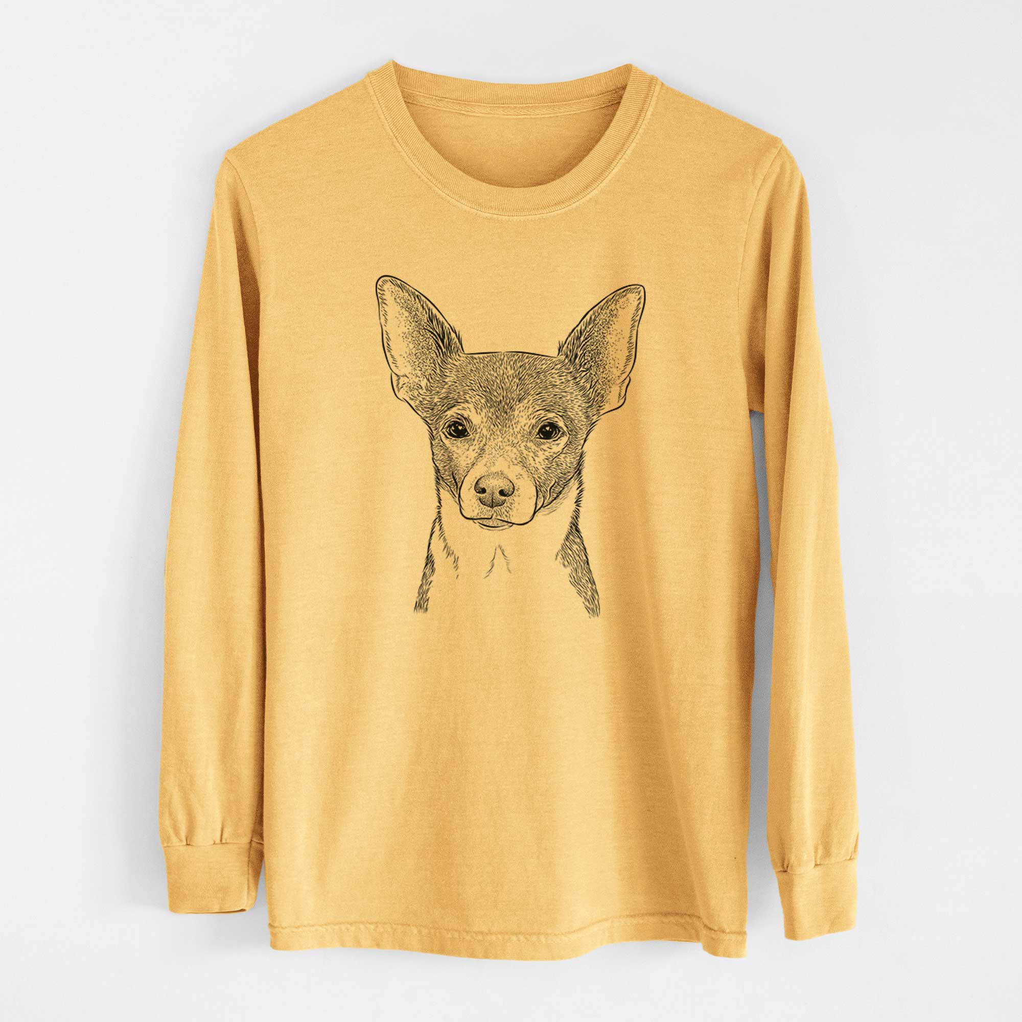Bare Peanut the Chihuahua - Heavyweight 100% Cotton Long Sleeve