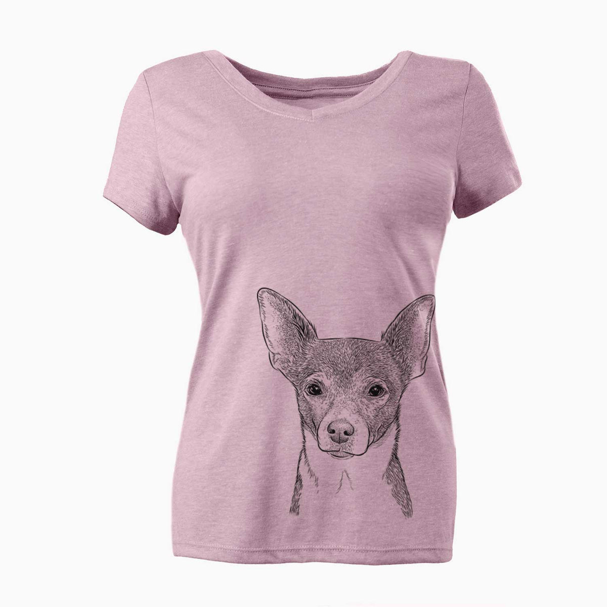 Bare Peanut the Chihuahua - Women's V-neck Shirt