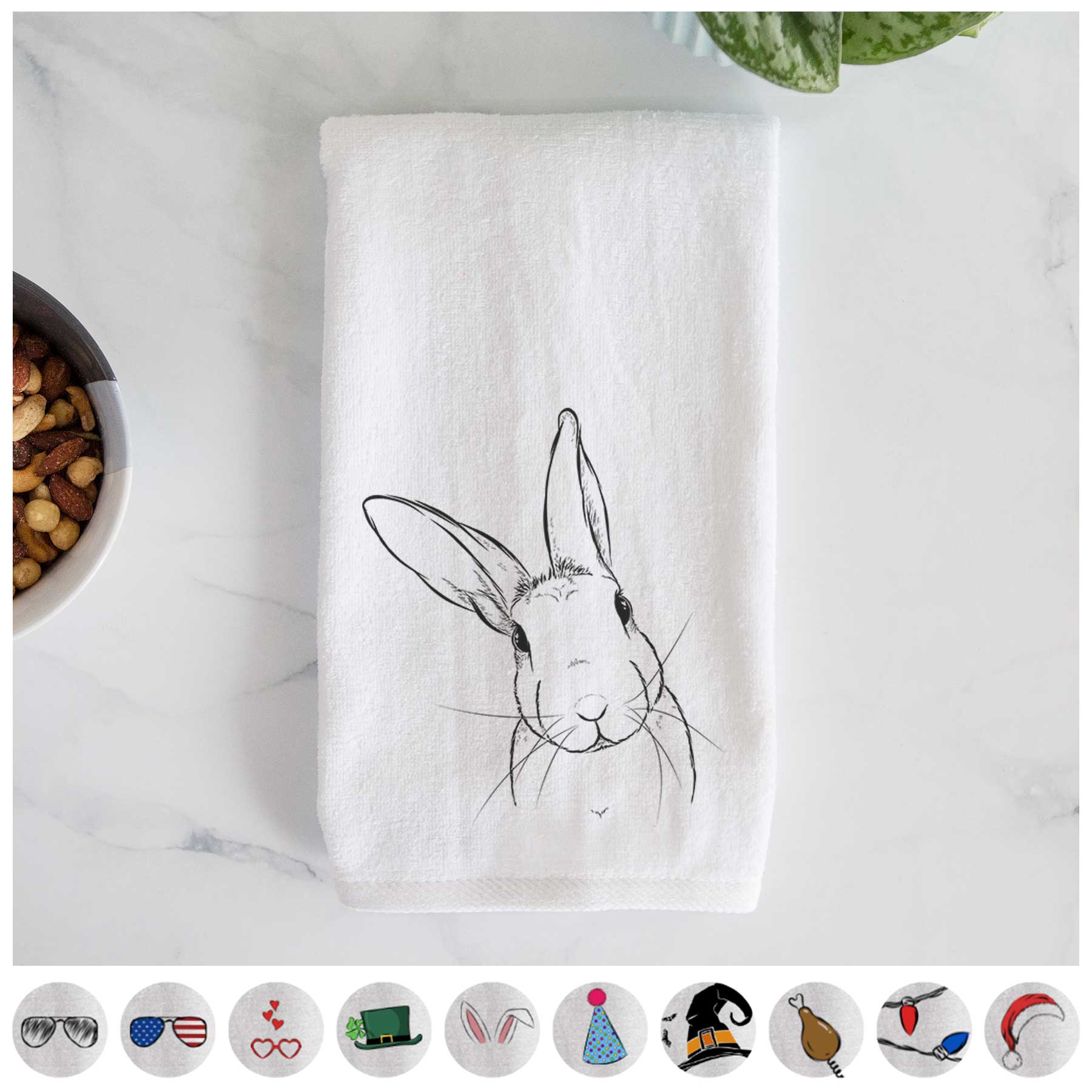 Penny the Belgian Hare Decorative Hand Towel