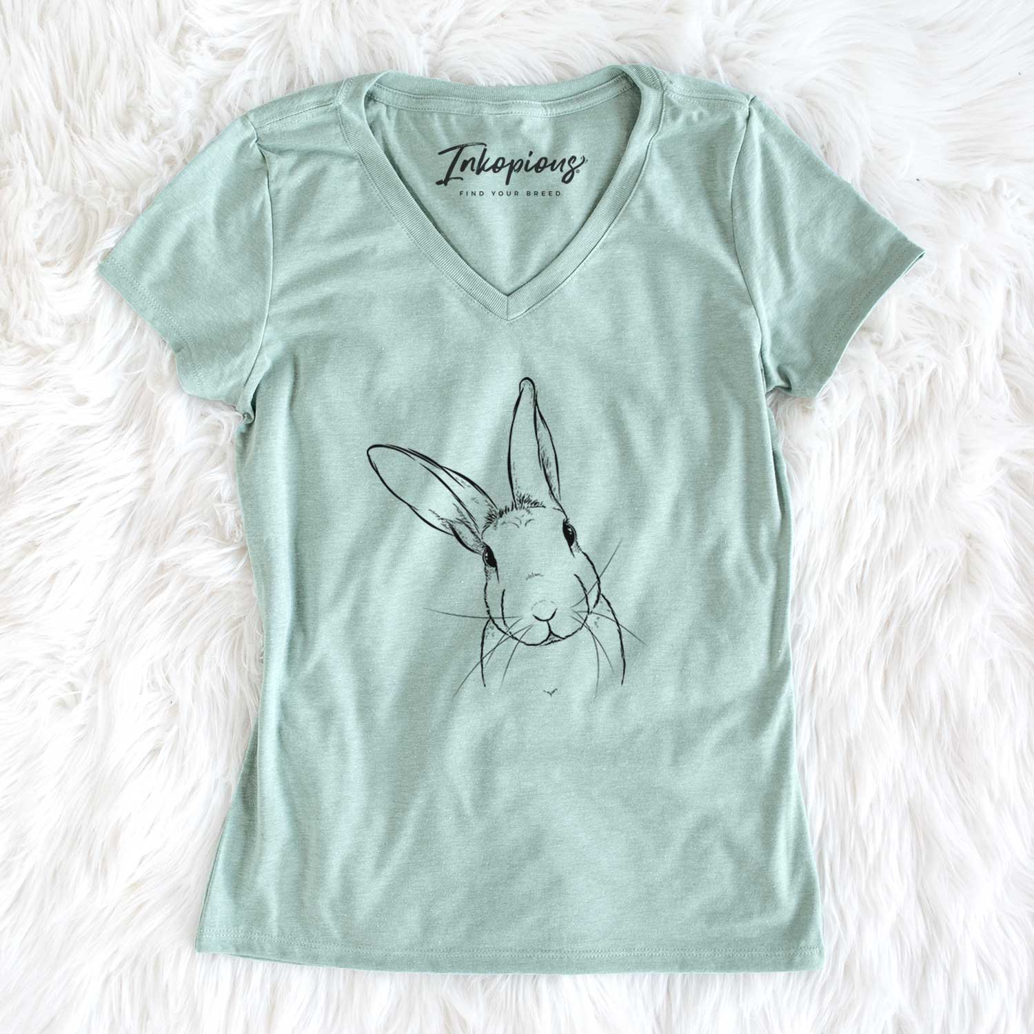 Bare Penny the Belgian Hare - Women's V-neck Shirt