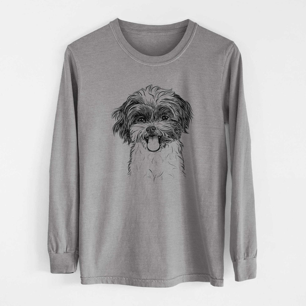 Bare Pepper the Shihpoo - Heavyweight 100% Cotton Long Sleeve