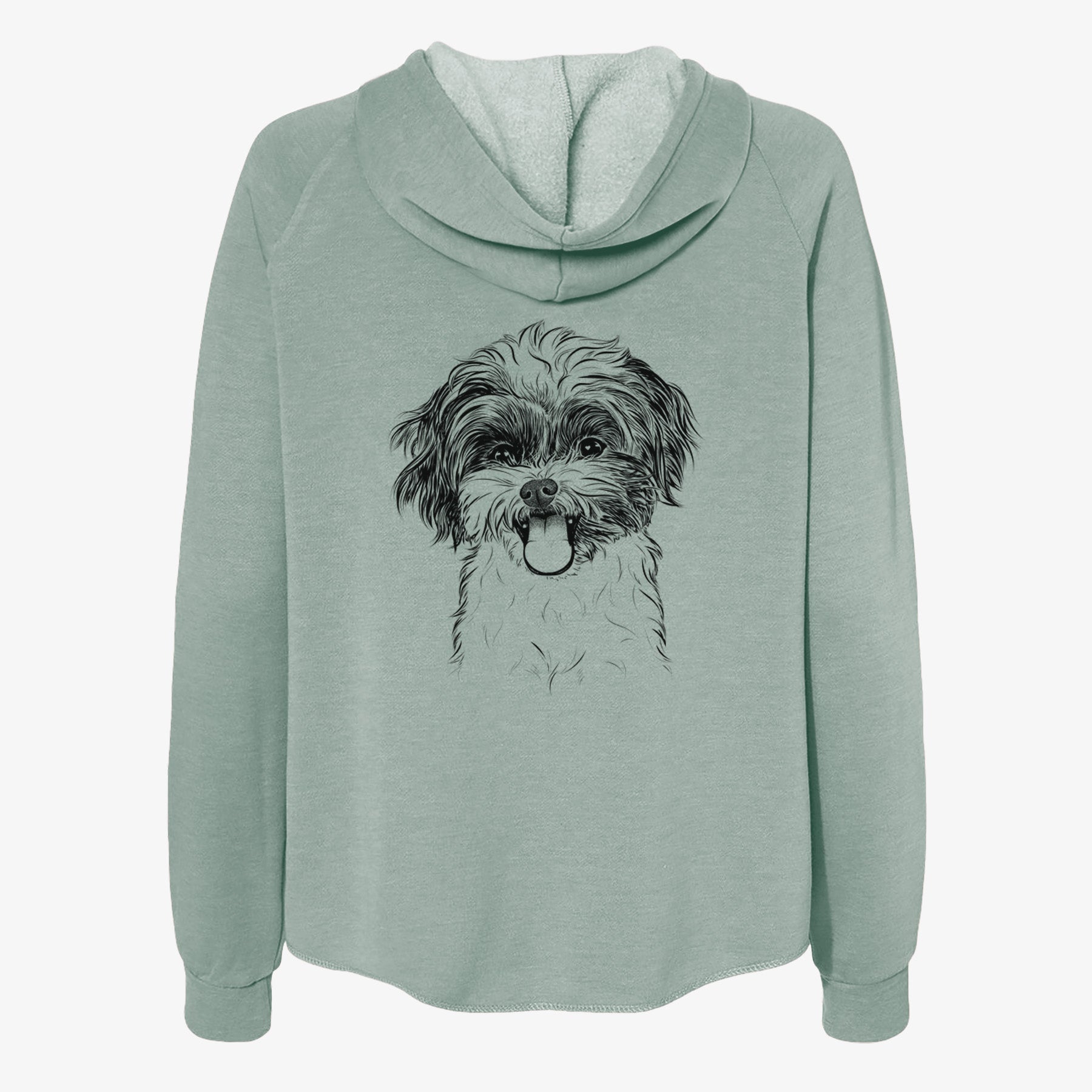 Pepper the Shihpoo - Women's Cali Wave Zip-Up Sweatshirt