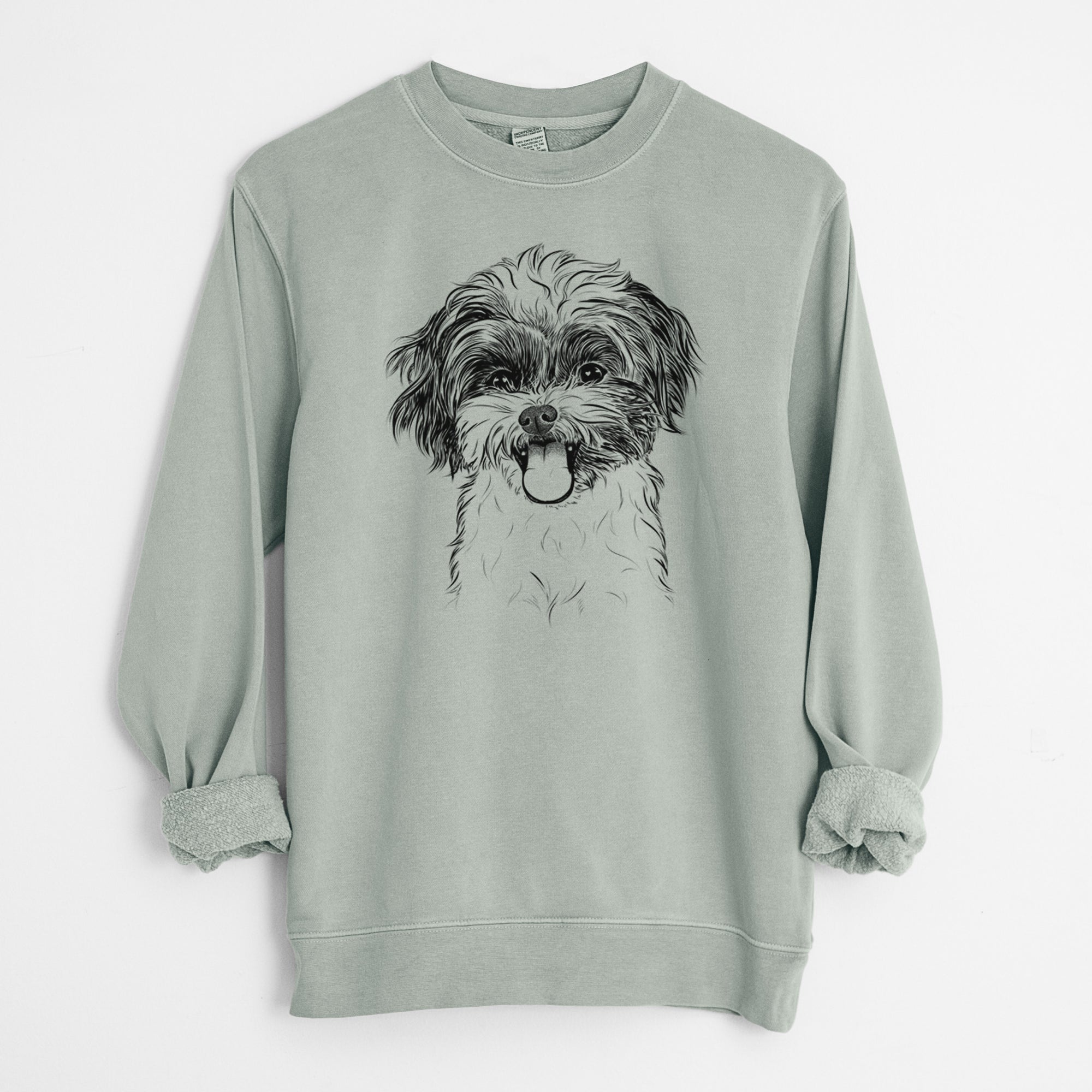 Bare Pepper the Shihpoo - Unisex Pigment Dyed Crew Sweatshirt