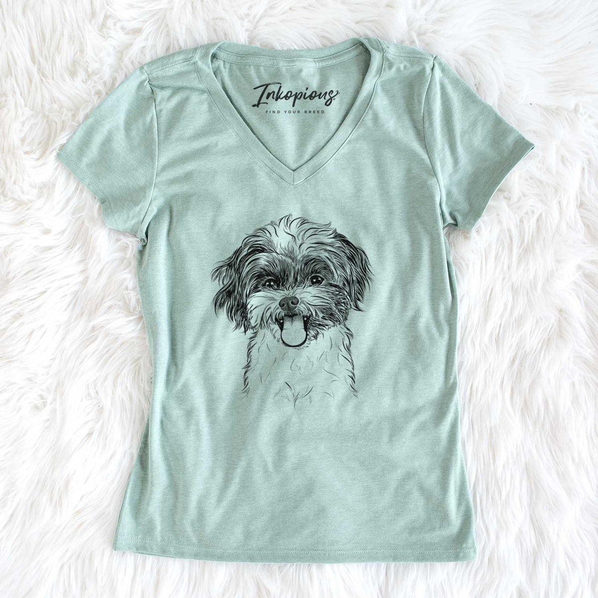 Bare Pepper the Shihpoo - Women&#39;s V-neck Shirt