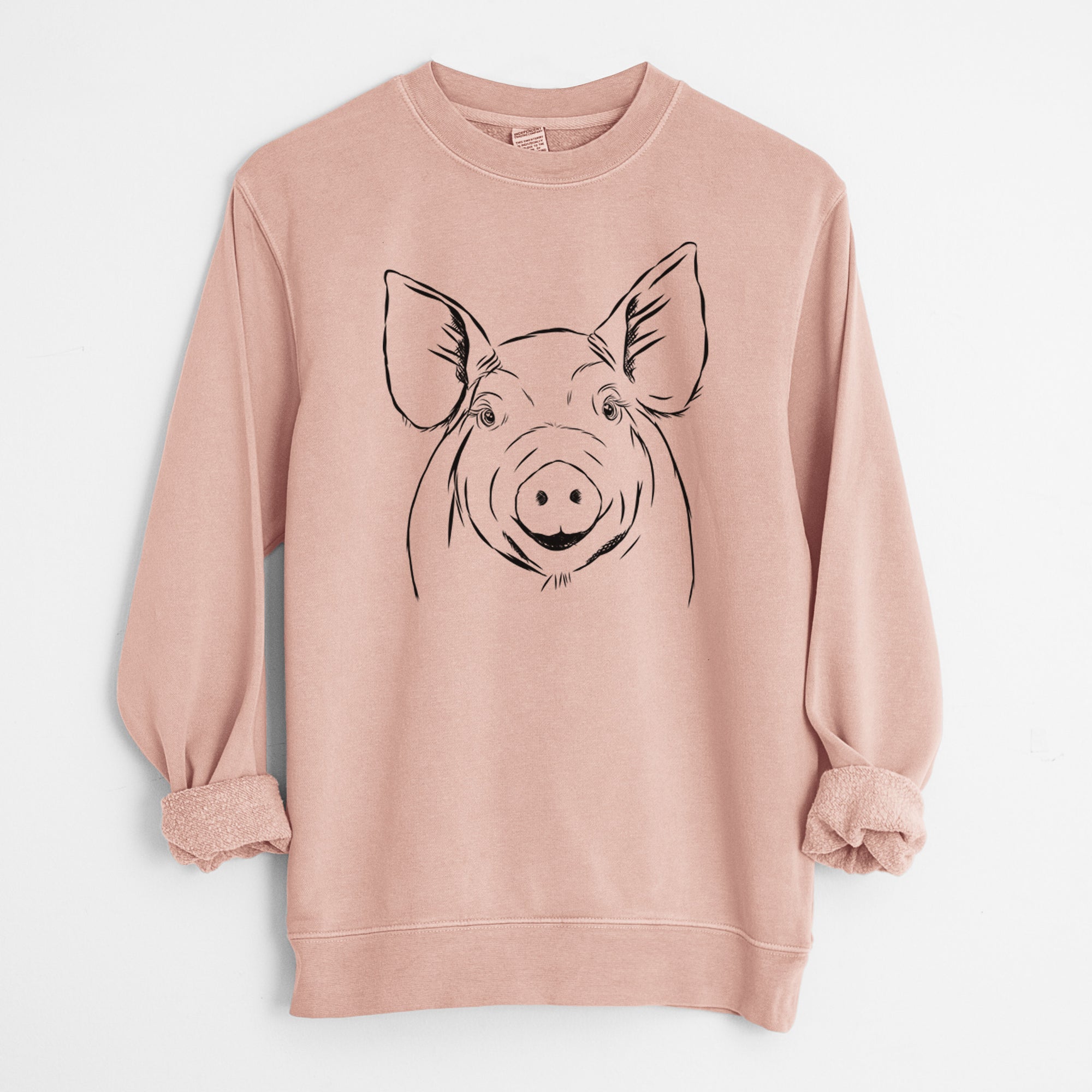 Bare Perry the Pig - Unisex Pigment Dyed Crew Sweatshirt