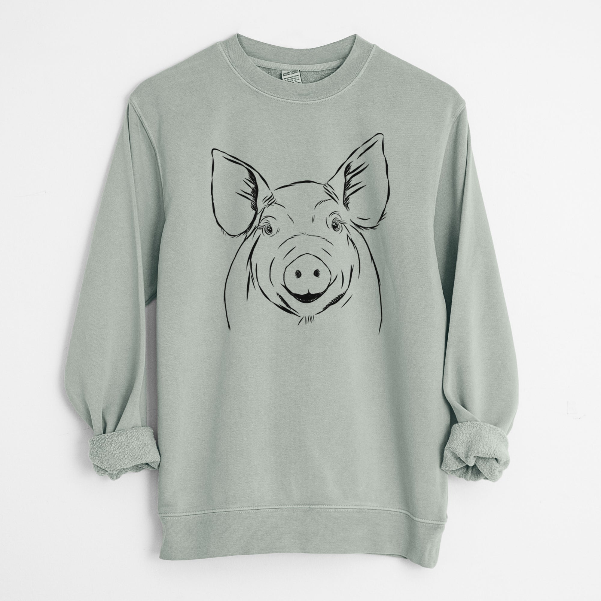 Bare Perry the Pig - Unisex Pigment Dyed Crew Sweatshirt