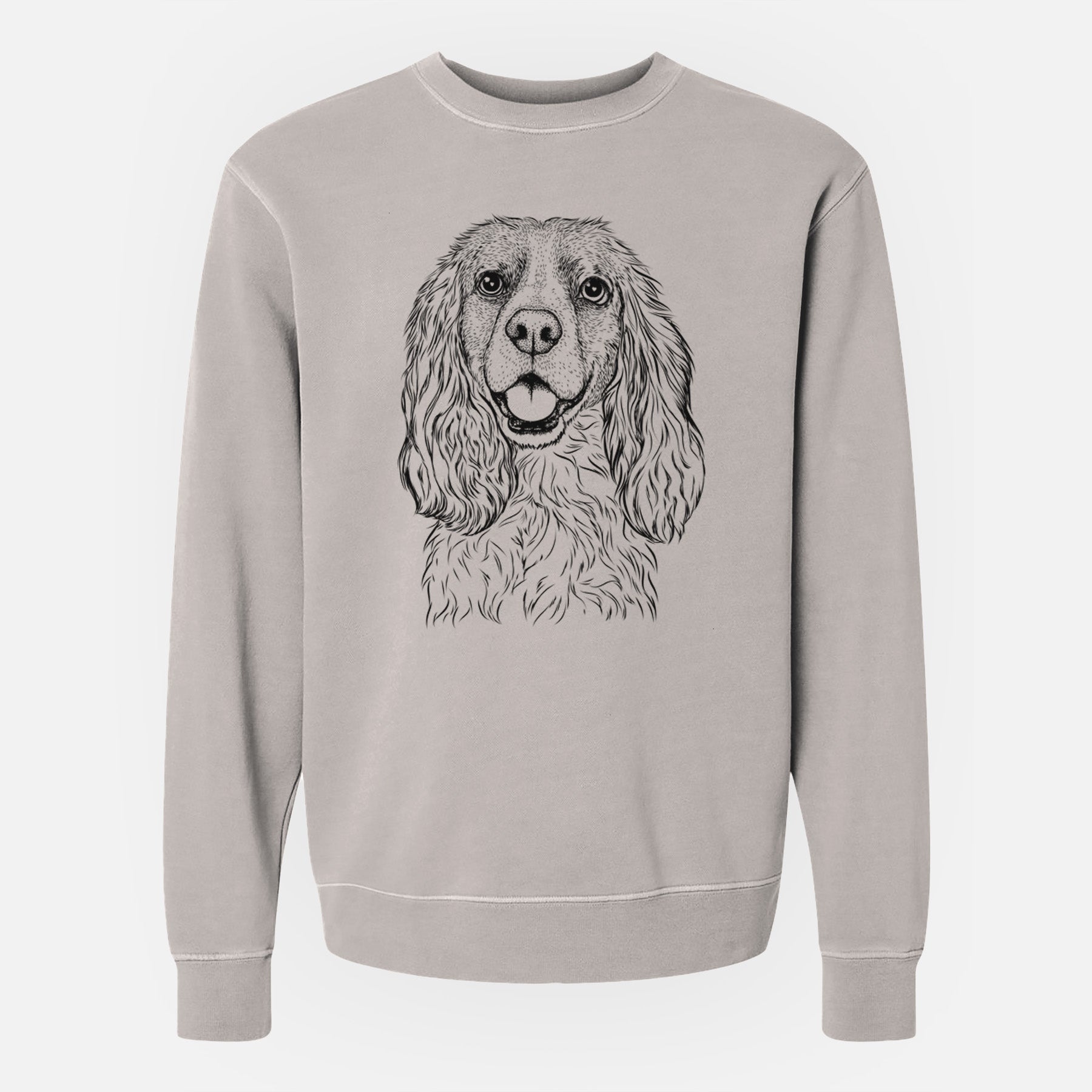 Bare Perry the Cockalier - Unisex Pigment Dyed Crew Sweatshirt