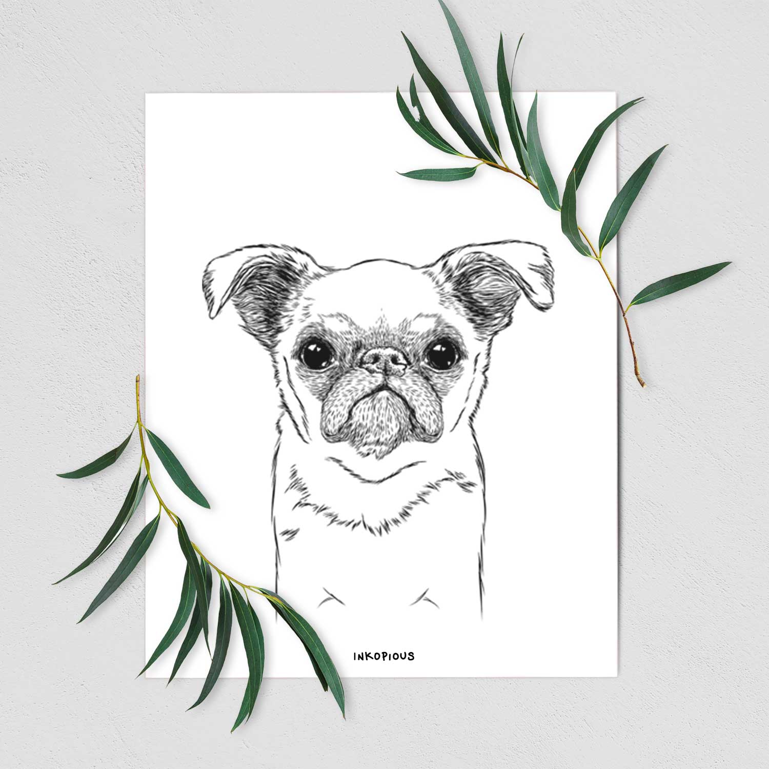 Petit Penny the Brussels Griffon Art Print