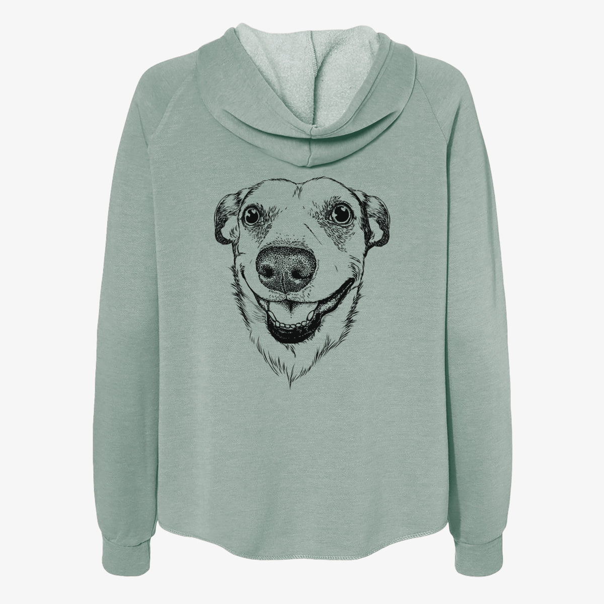 Petrah the Staffy Mix - Women's Cali Wave Zip-Up Sweatshirt