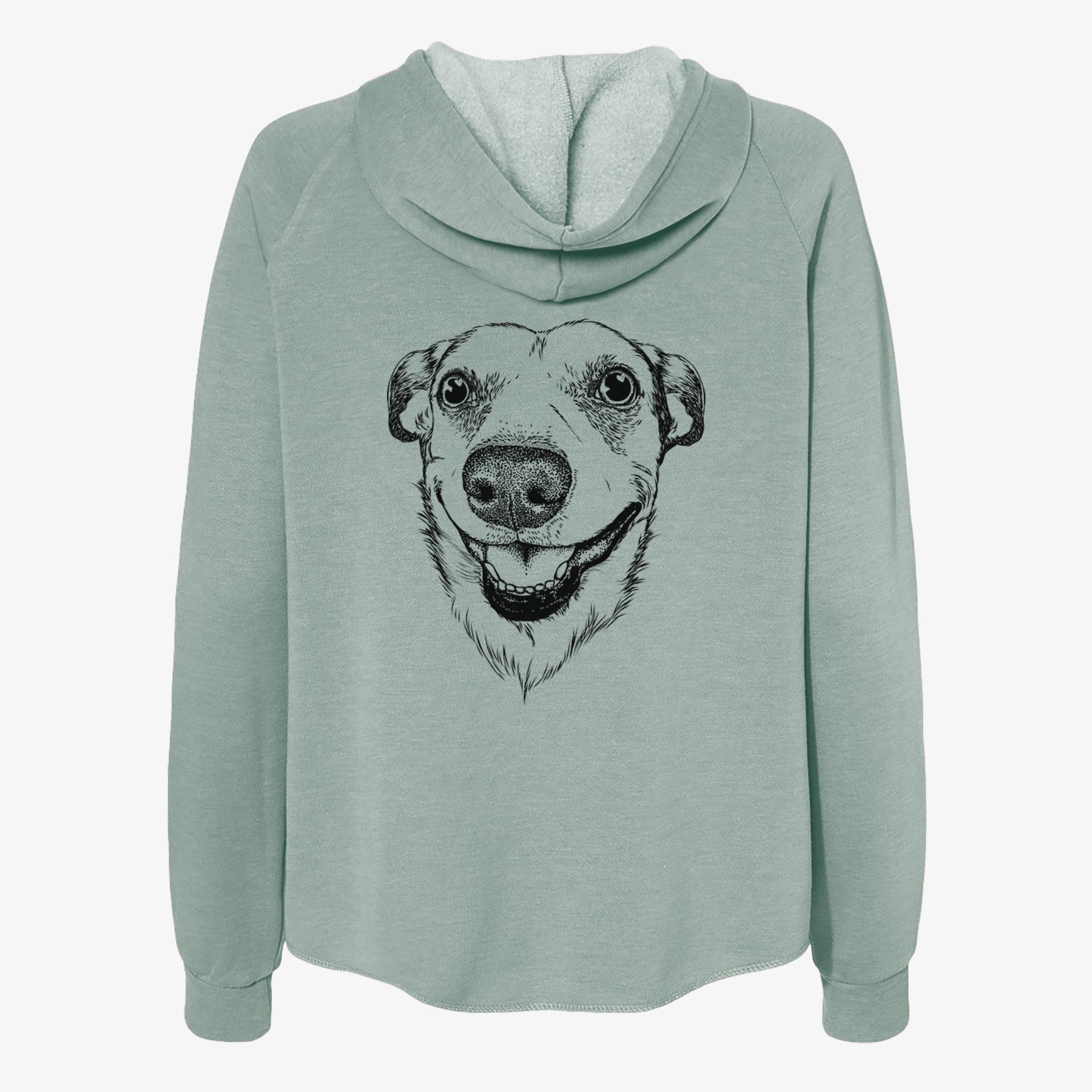 Petrah the Staffy Mix - Women's Cali Wave Zip-Up Sweatshirt