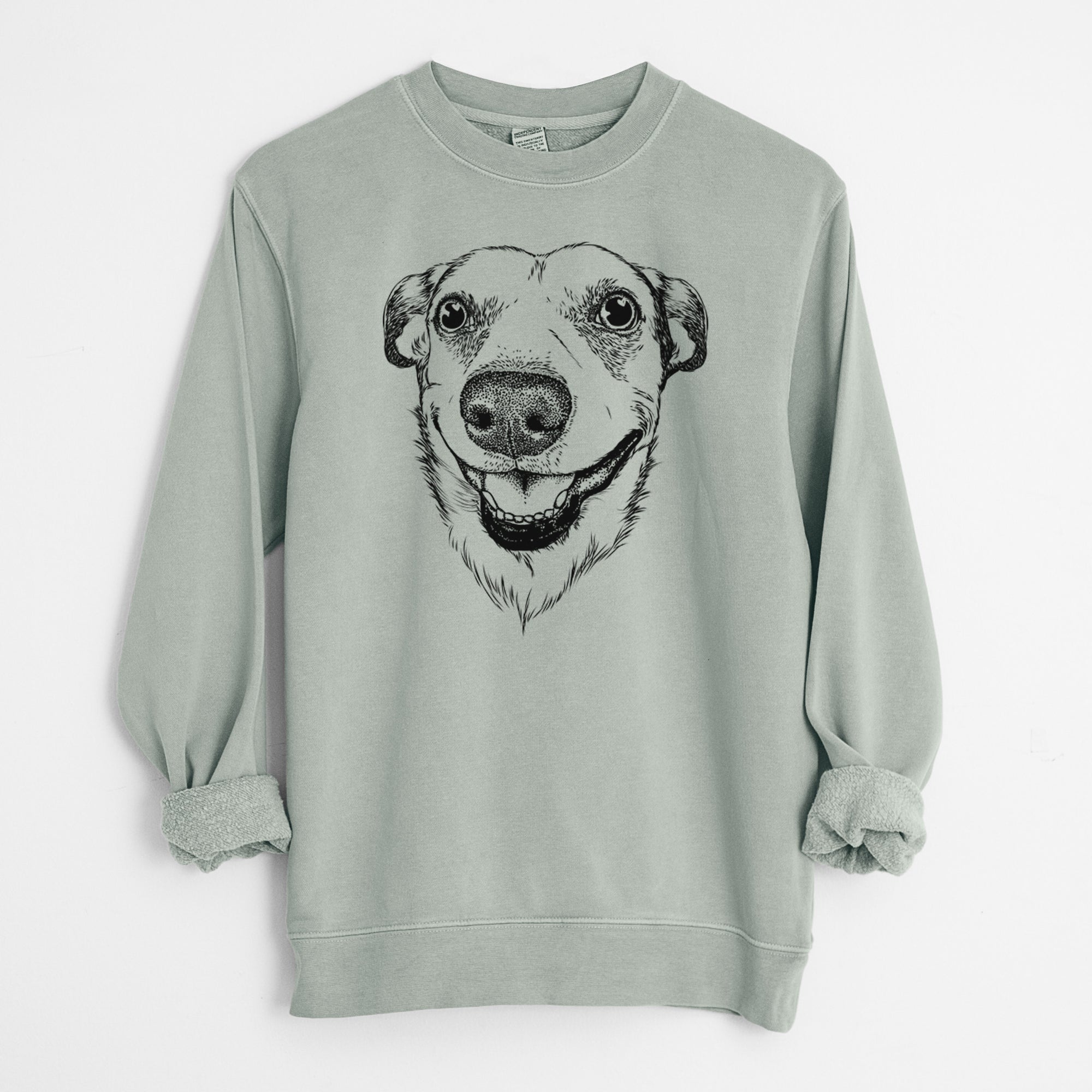 Bare Petrah the Staffy Mix - Unisex Pigment Dyed Crew Sweatshirt