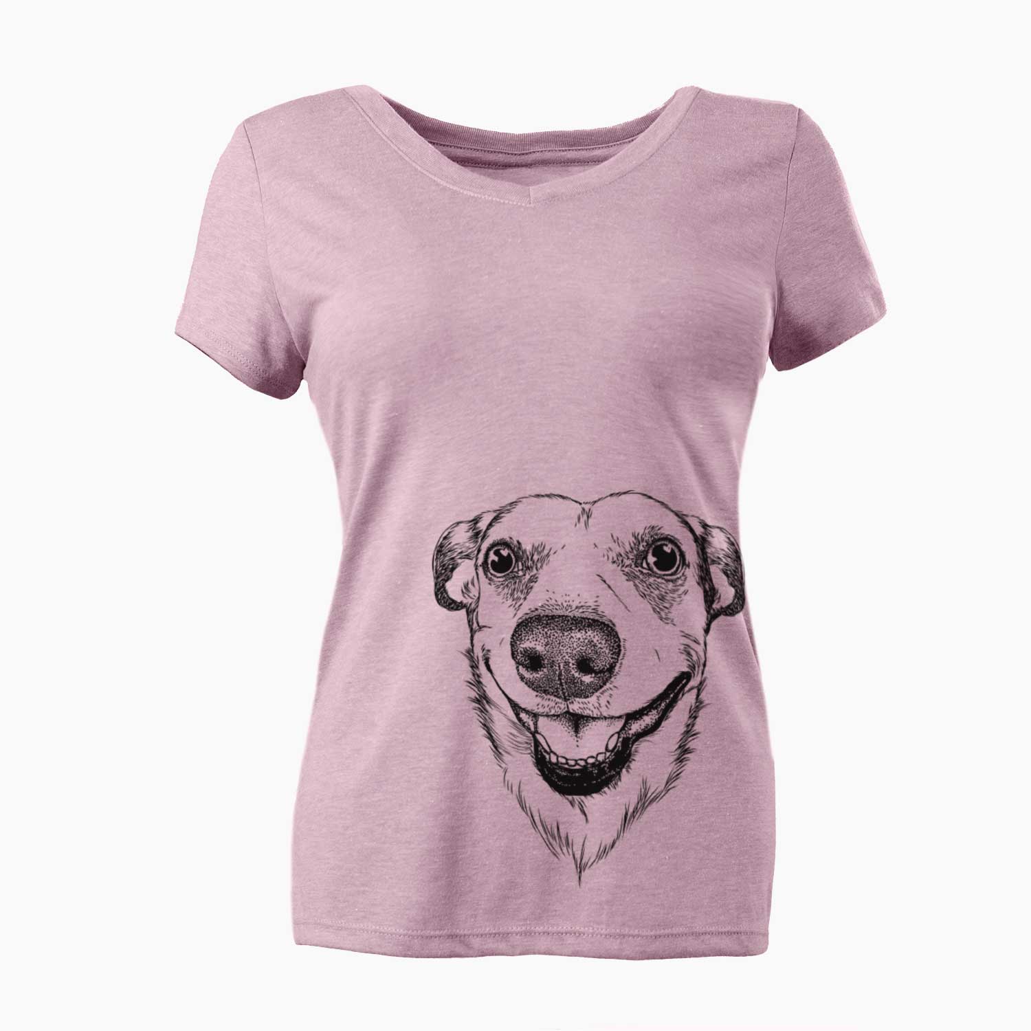 Bare Petrah the Staffy Mix - Women's V-neck Shirt