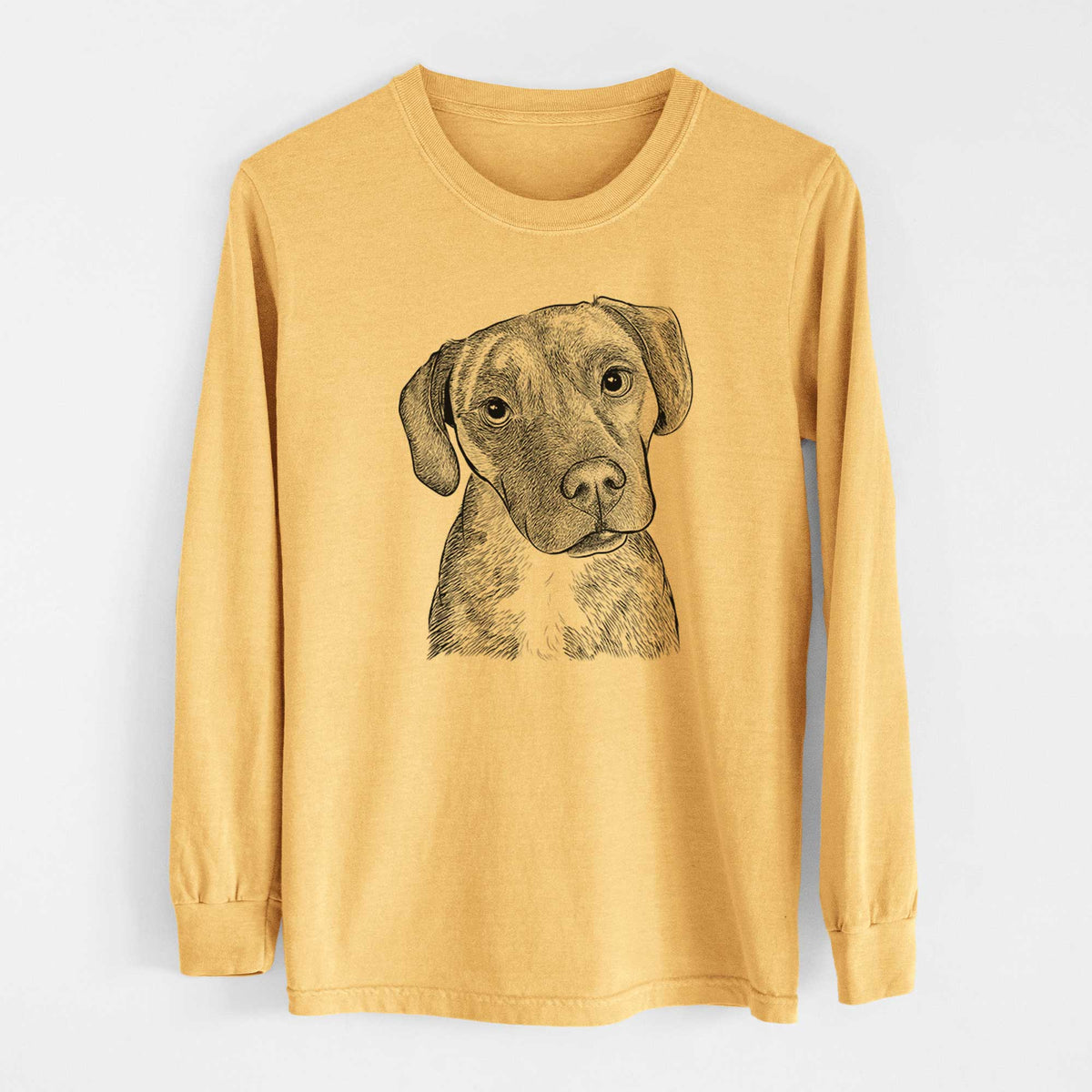 Bare Peyton Manning the Beagle Bulldog Mix - Heavyweight 100% Cotton Long Sleeve