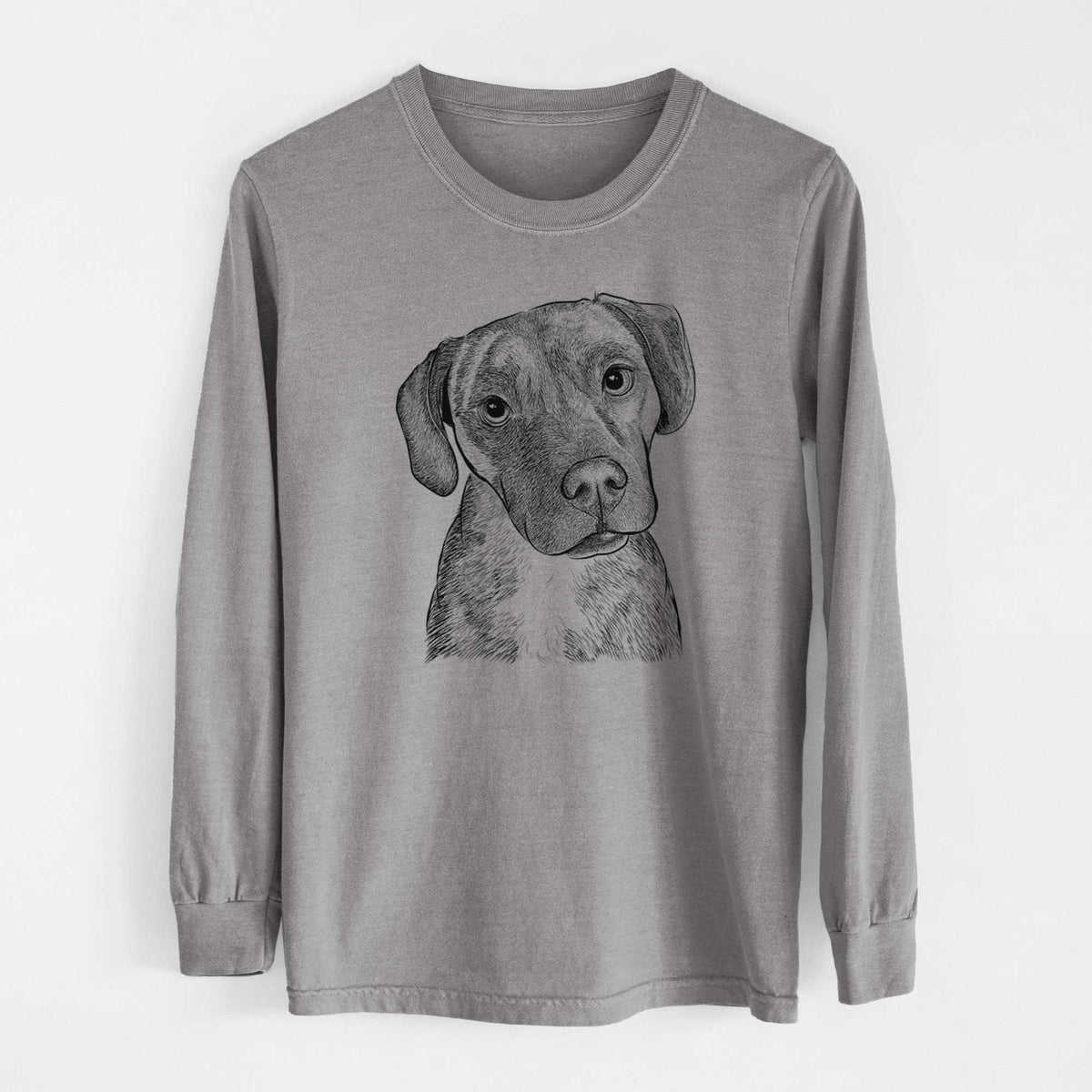 Bare Peyton Manning the Beagle Bulldog Mix - Heavyweight 100% Cotton Long Sleeve