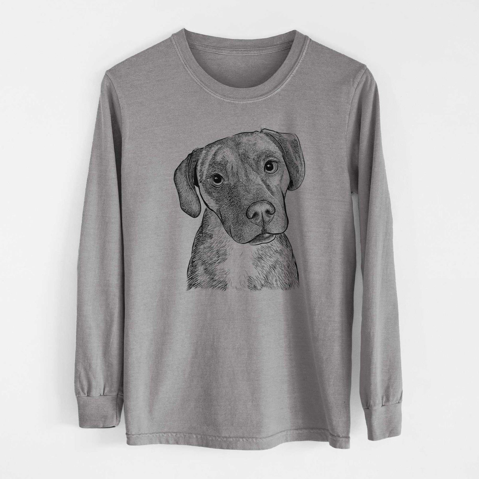 Bare Peyton Manning the Beagle Bulldog Mix - Heavyweight 100% Cotton Long Sleeve