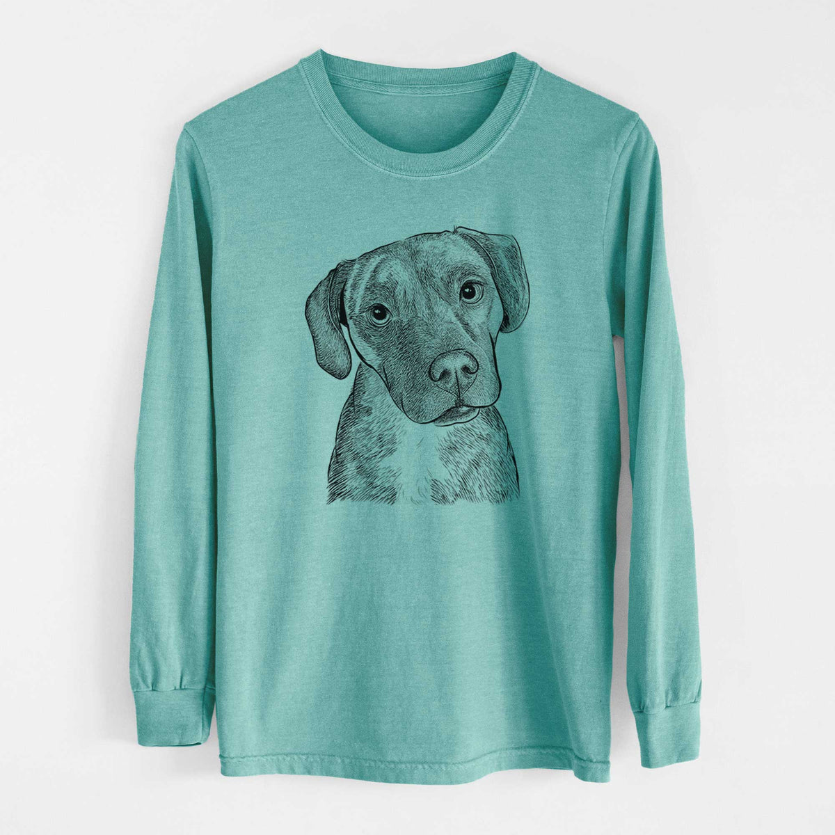 Bare Peyton Manning the Beagle Bulldog Mix - Heavyweight 100% Cotton Long Sleeve