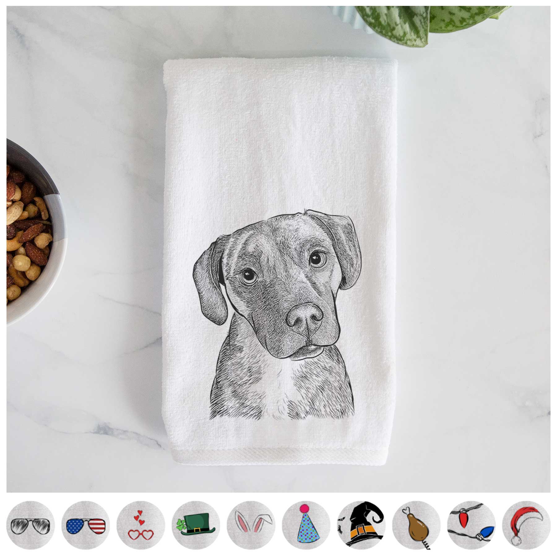 Peyton Manning the Beagle Bulldog Mix Decorative Hand Towel