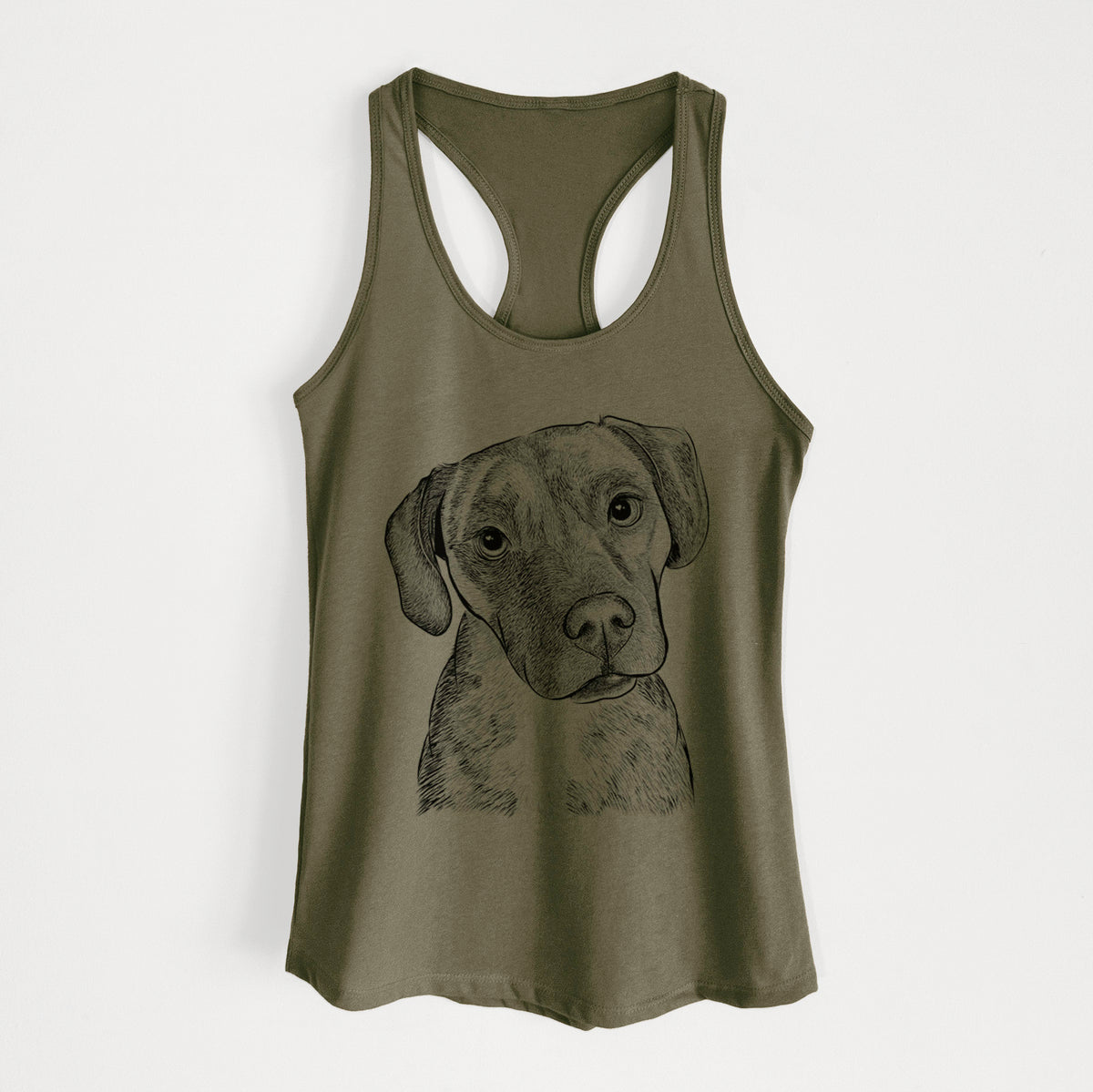 Peyton Manning the Beagle Bulldog Mix - Women's Racerback Tanktop
