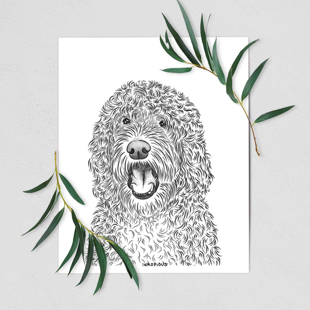 Phillip the Portuguese Water Dog Art Print