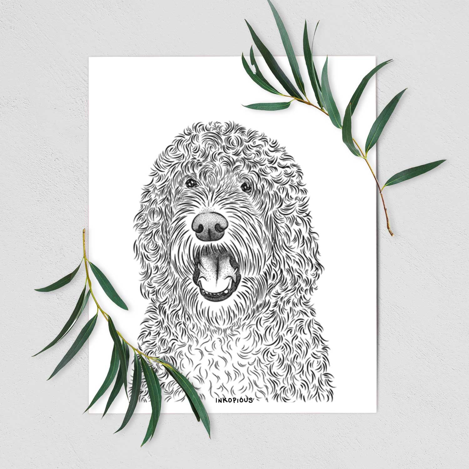 Phillip the Portuguese Water Dog Art Print