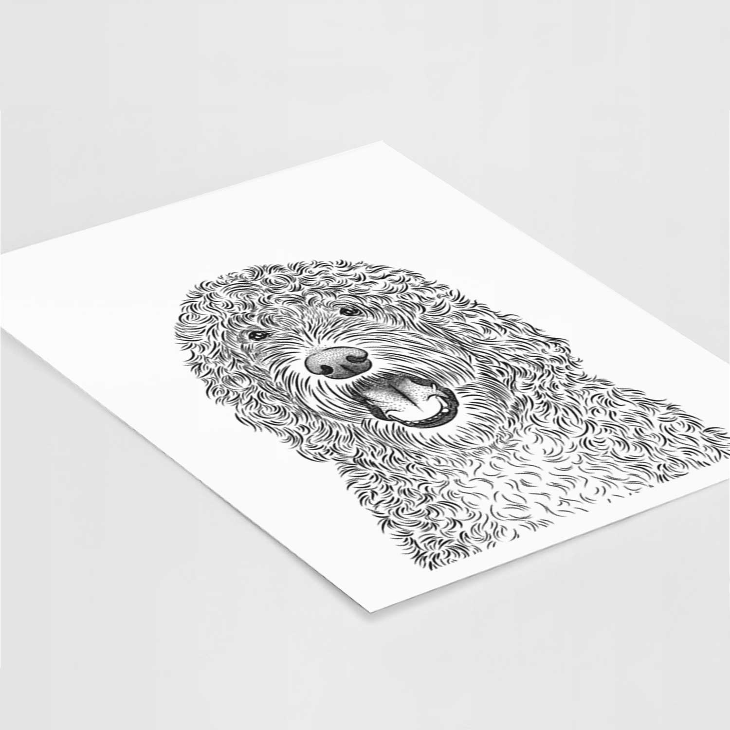 Phillip the Portuguese Water Dog Art Print