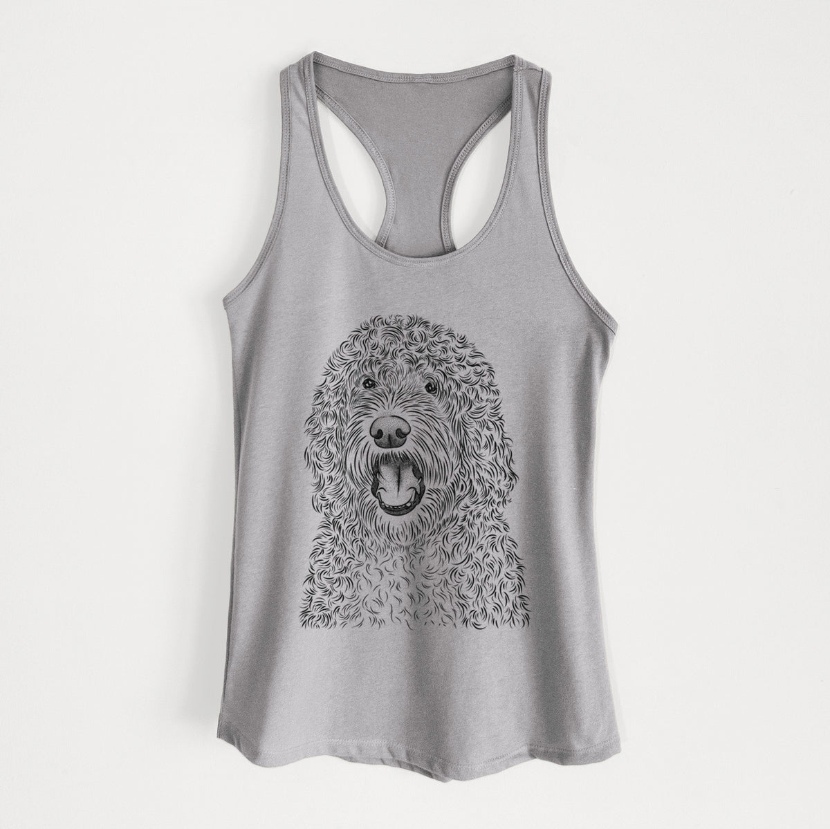 Phillip the Portuguese Water Dog - Women&#39;s Racerback Tanktop