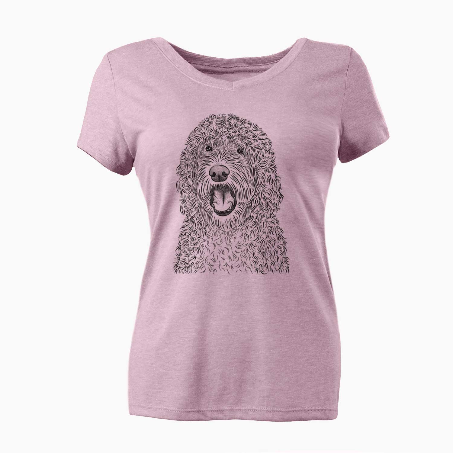 Bare Phillip the Portuguese Water Dog - Women's V-neck Shirt