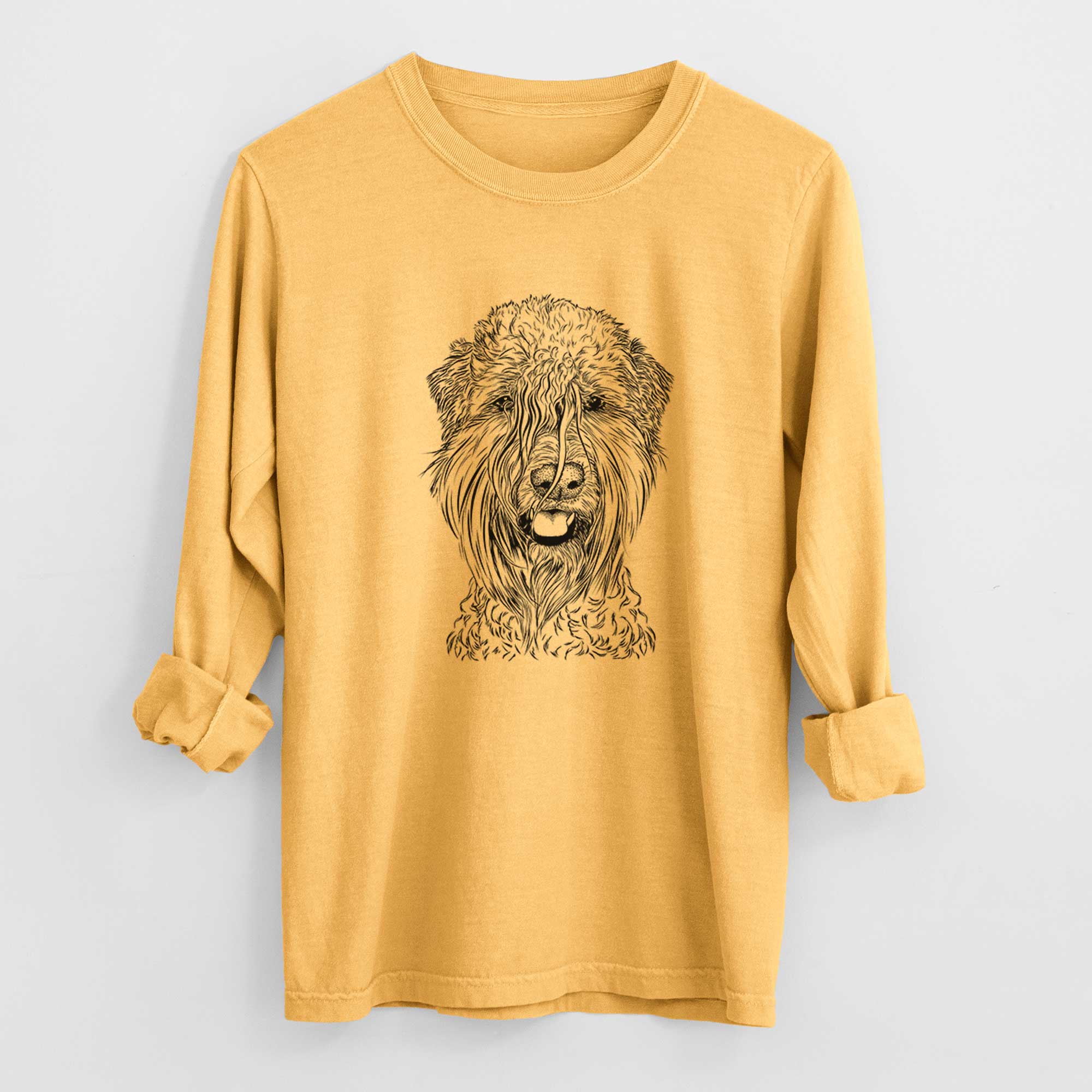 Bare Pierre the Soft Coated Wheaten Terrier - Heavyweight 100% Cotton Long Sleeve