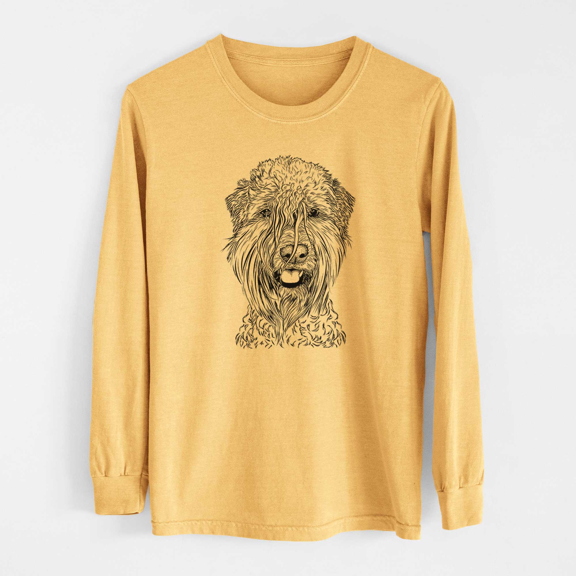 Bare Pierre the Soft Coated Wheaten Terrier - Heavyweight 100% Cotton Long Sleeve
