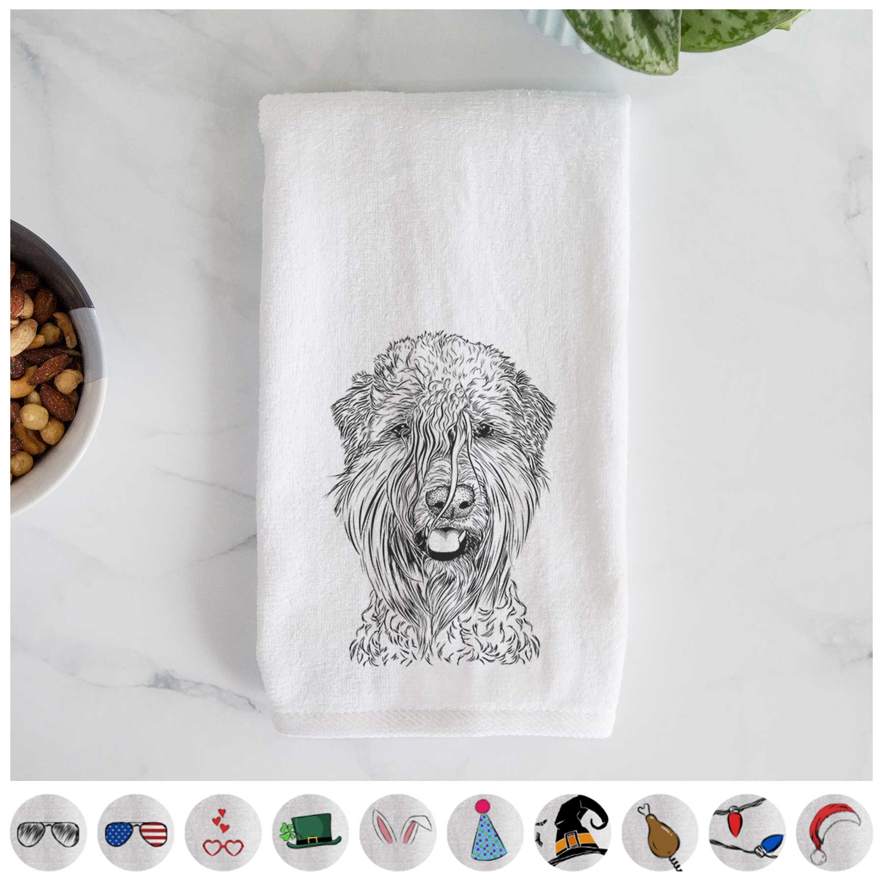 Pierre the Soft Coated Wheaten Terrier Decorative Hand Towel