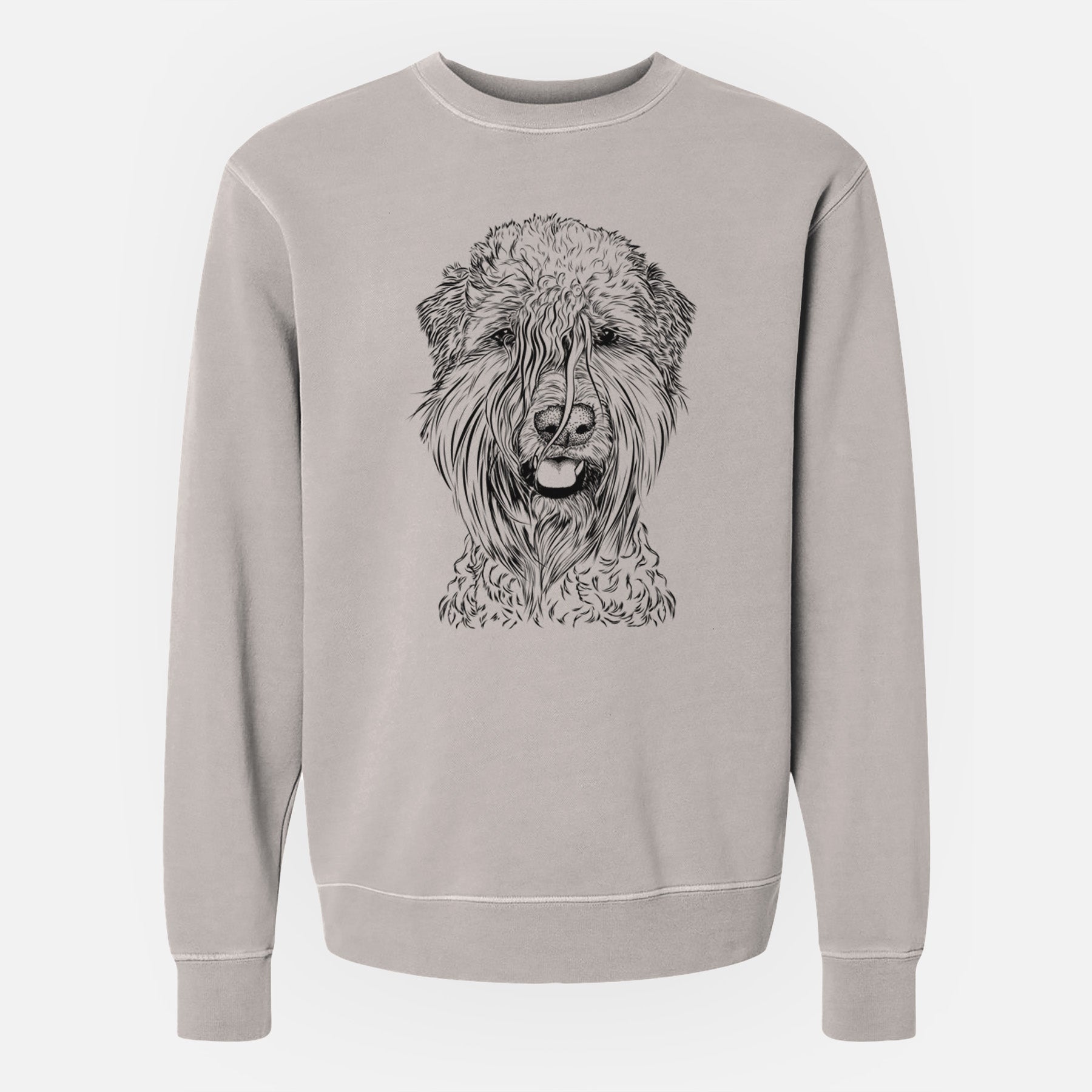 Bare Pierre the Soft Coated Wheaten Terrier - Unisex Pigment Dyed Crew Sweatshirt