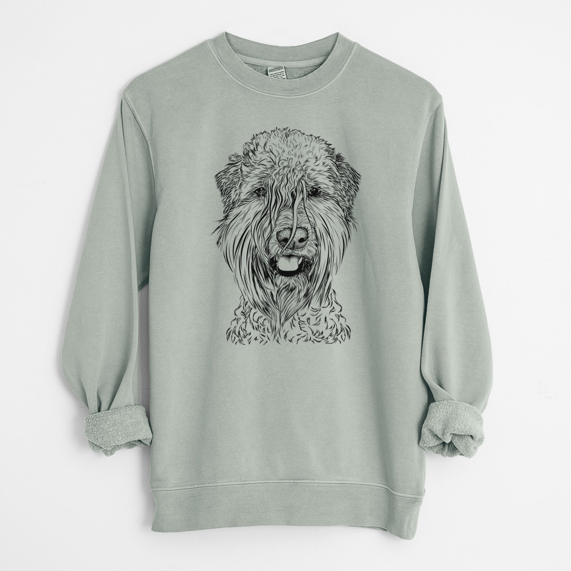 Bare Pierre the Soft Coated Wheaten Terrier - Unisex Pigment Dyed Crew Sweatshirt