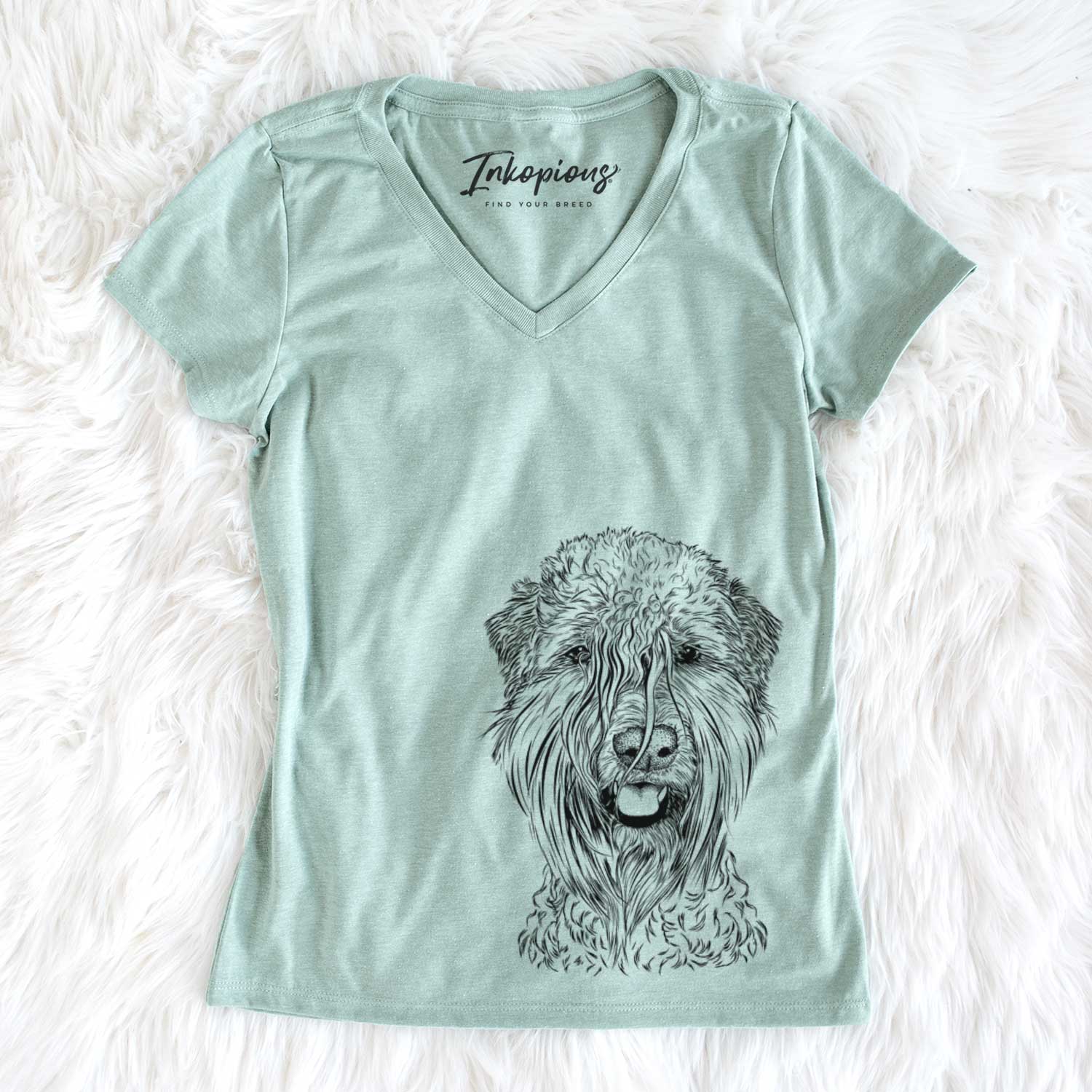 Bare Pierre the Soft Coated Wheaten Terrier - Women's V-neck Shirt