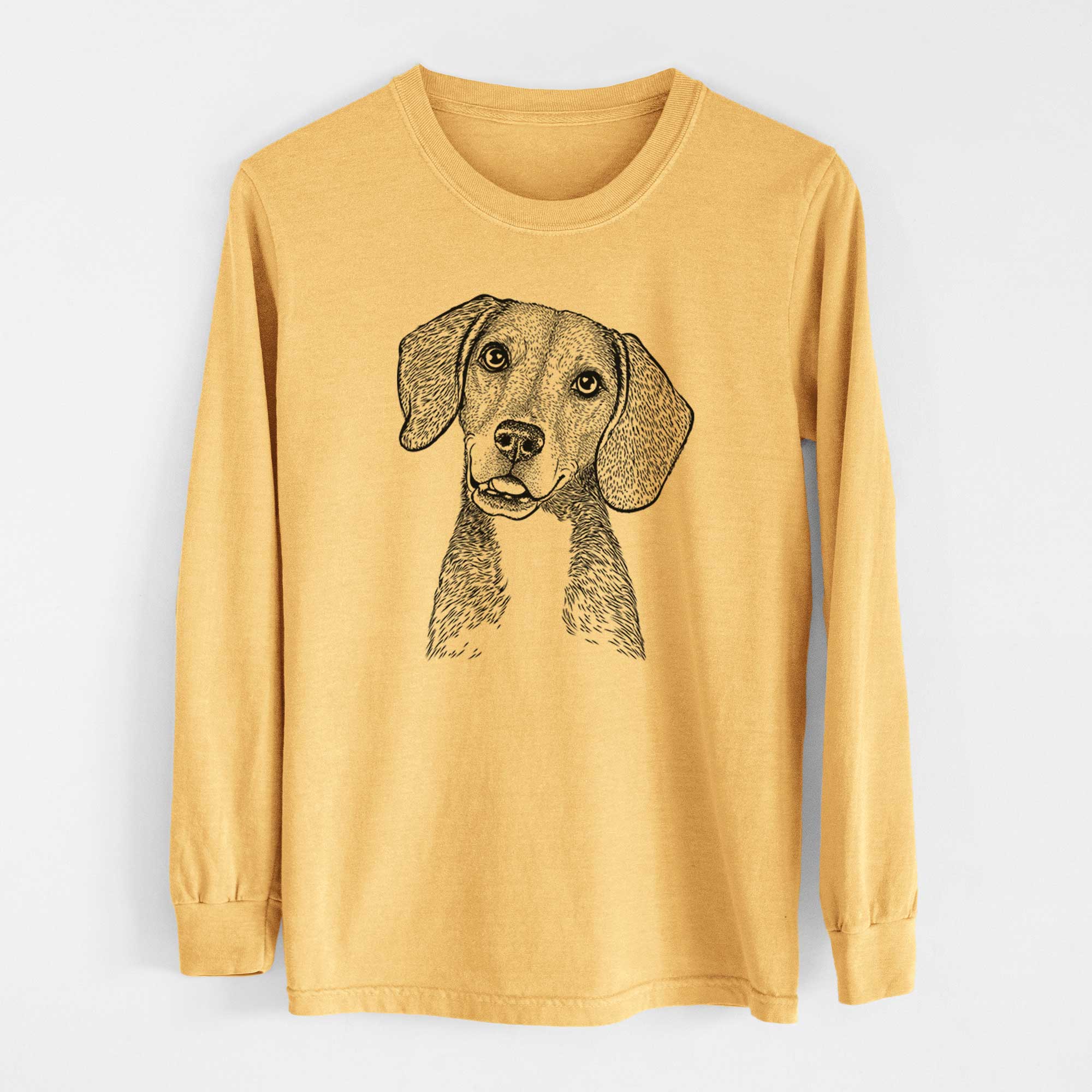 Bare Piggy the Beagle Mix - Heavyweight 100% Cotton Long Sleeve