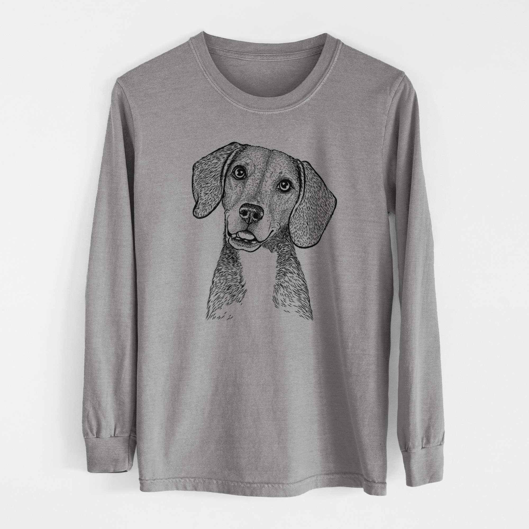 Bare Piggy the Beagle Mix - Heavyweight 100% Cotton Long Sleeve