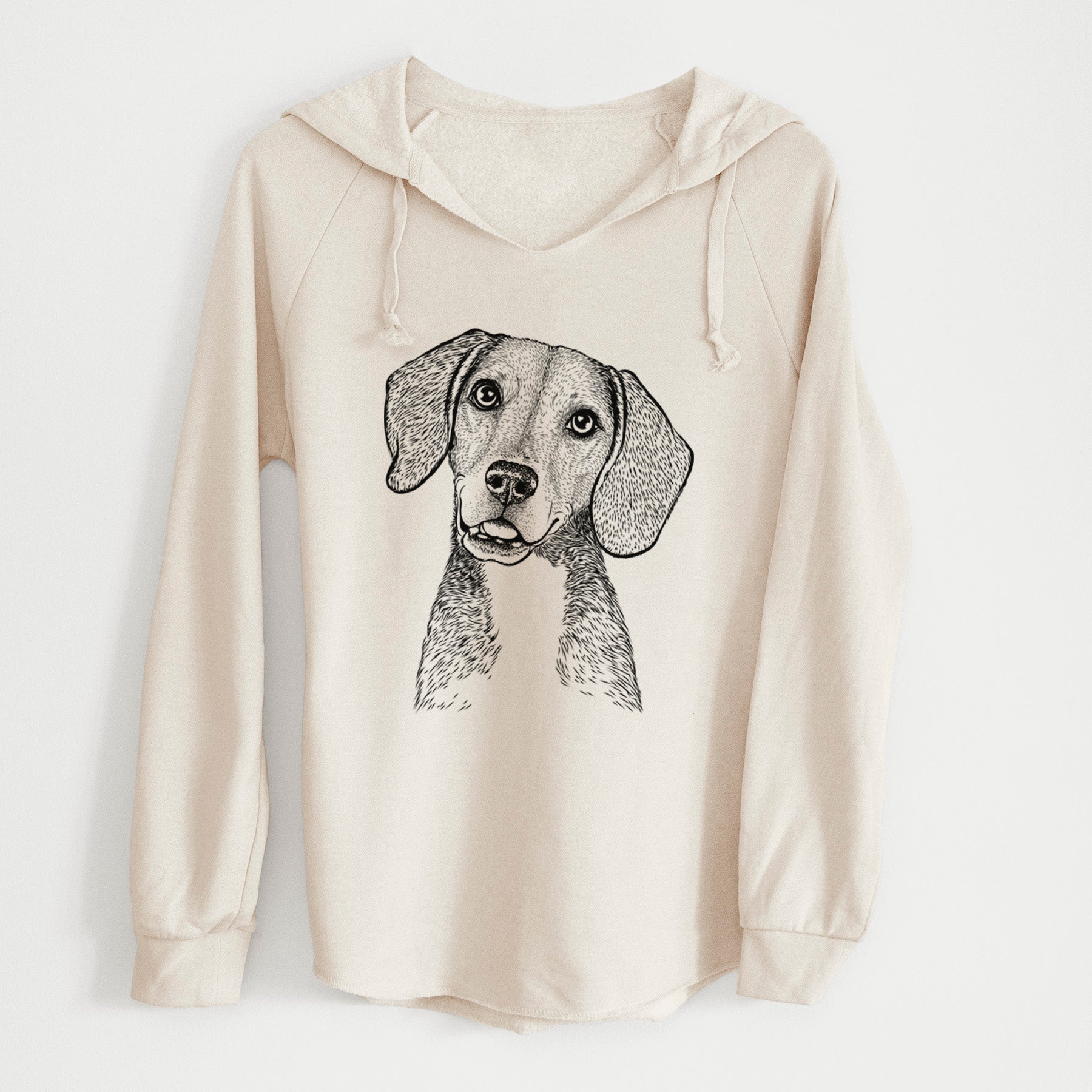 Bare Piggy the Beagle Mix - Cali Wave Hooded Sweatshirt