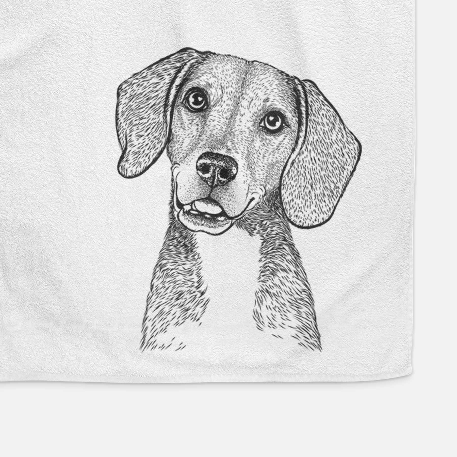 Piggy the Beagle Mix Decorative Hand Towel