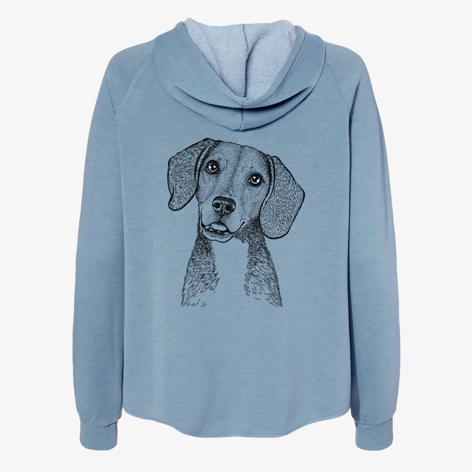 Piggy the Beagle Mix - Women's Cali Wave Zip-Up Sweatshirt