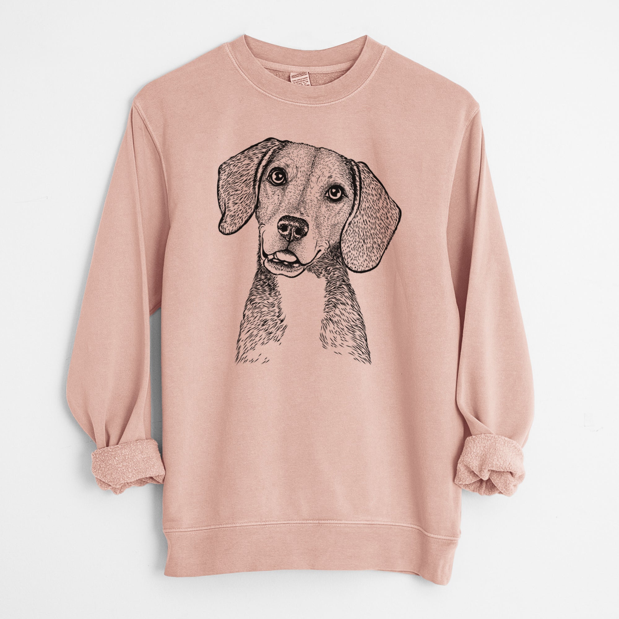 Bare Piggy the Beagle Mix - Unisex Pigment Dyed Crew Sweatshirt