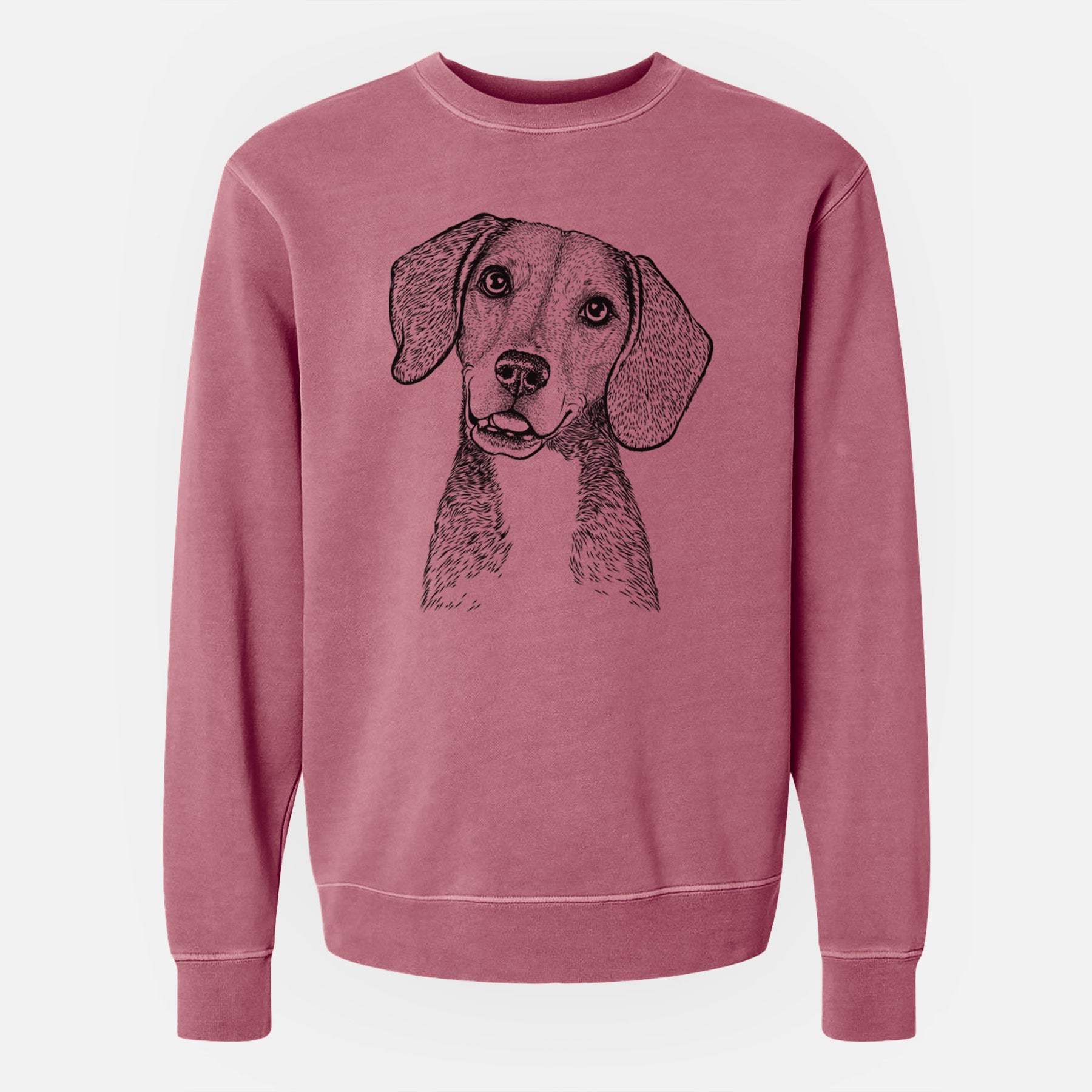 Bare Piggy the Beagle Mix - Unisex Pigment Dyed Crew Sweatshirt