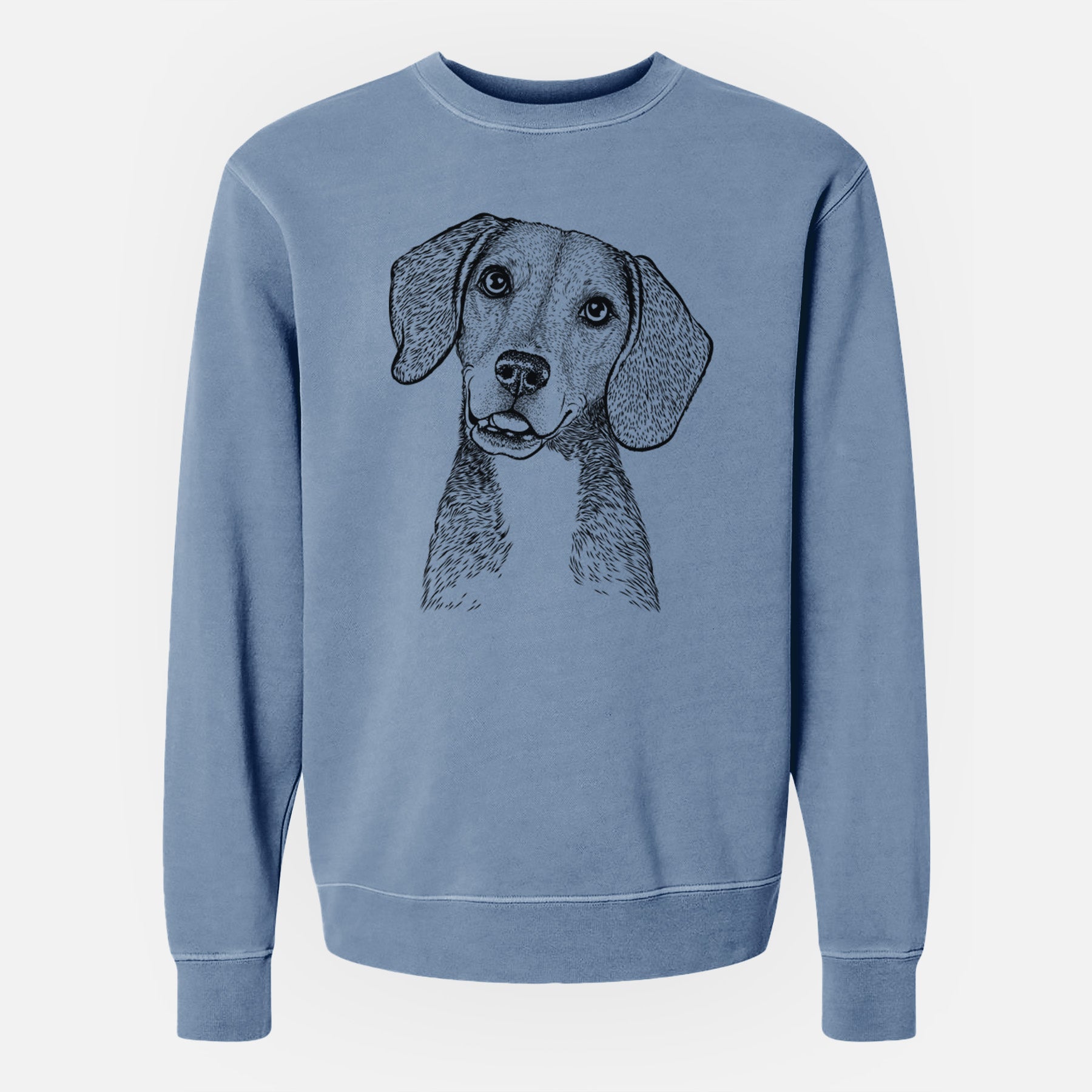 Bare Piggy the Beagle Mix - Unisex Pigment Dyed Crew Sweatshirt