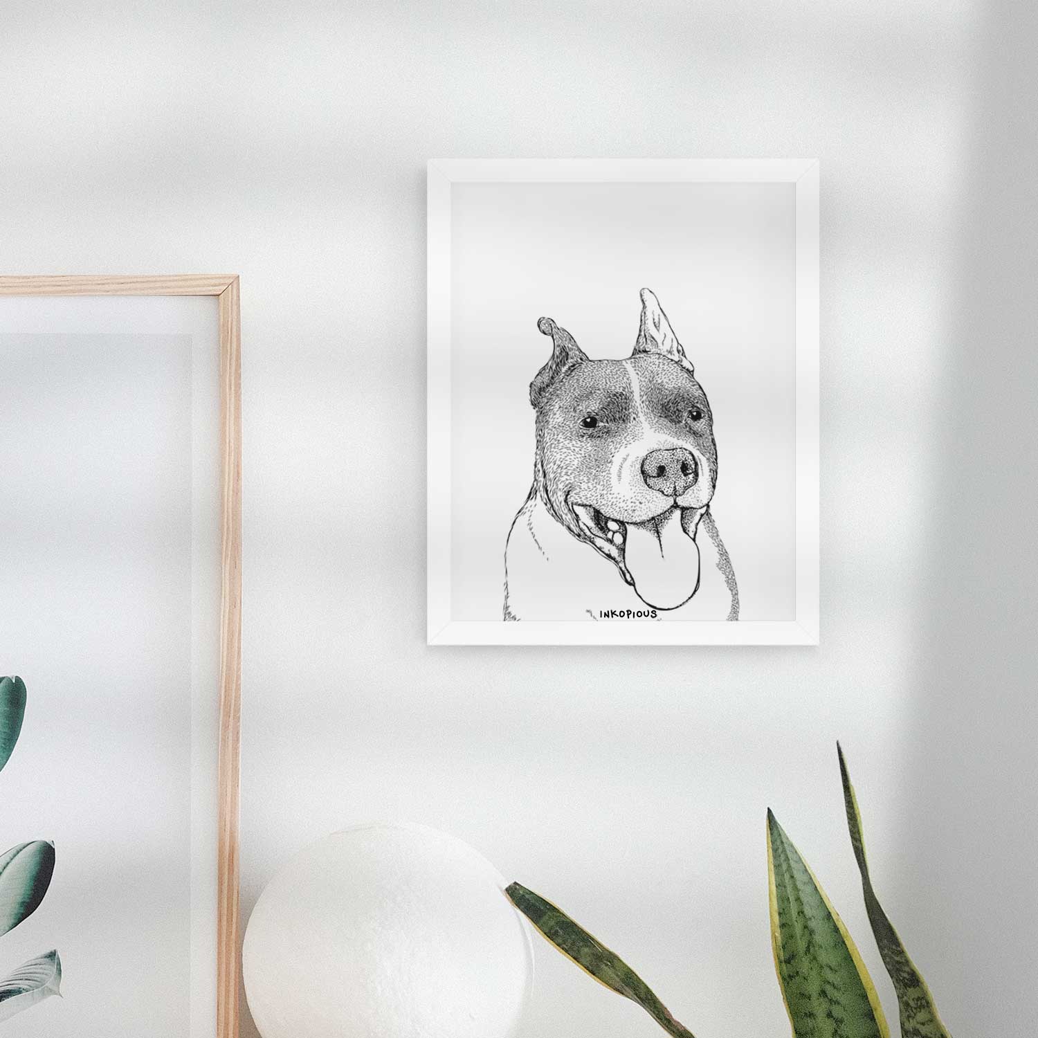 Piggy the American Staffordshire Terrier Art Print