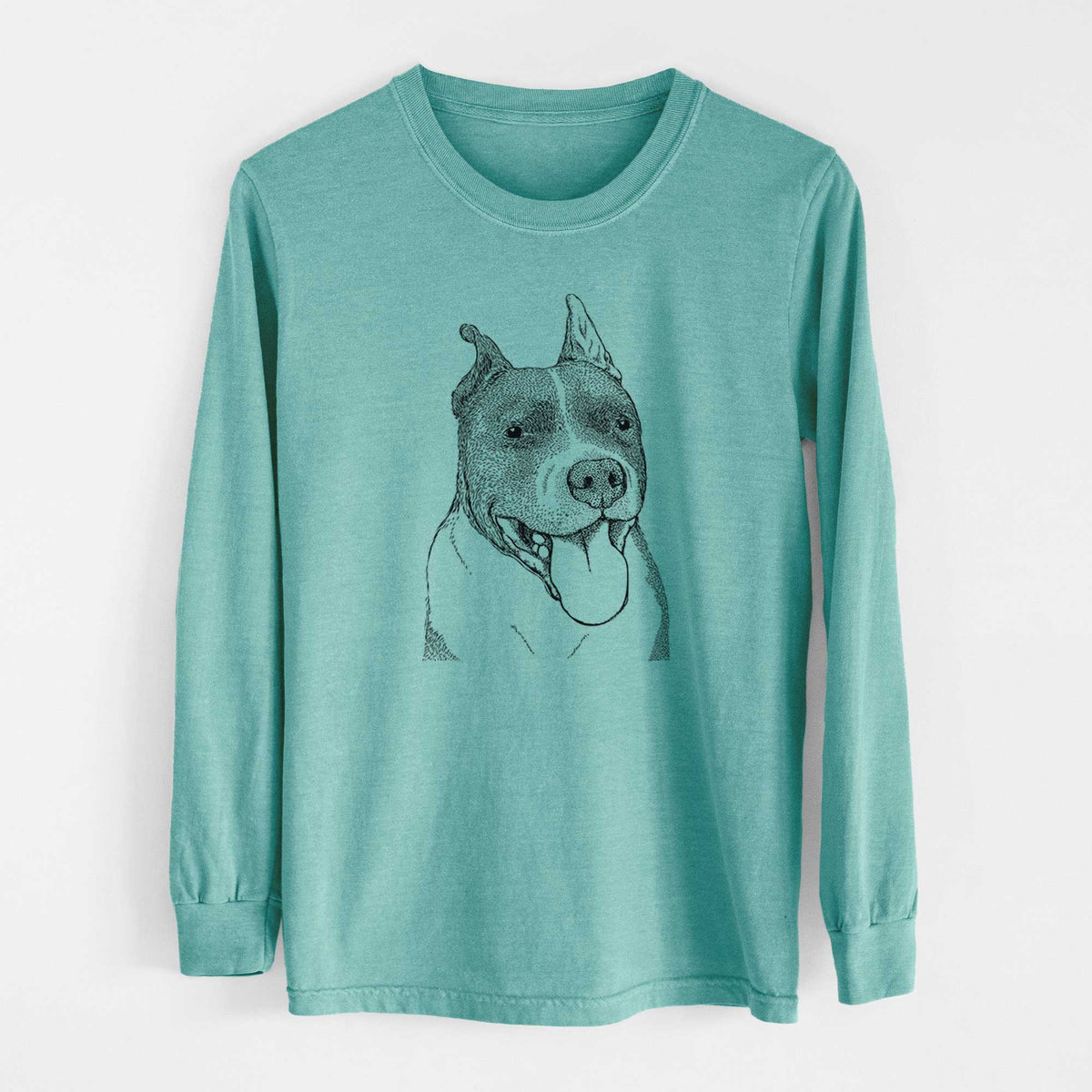 Bare Piggy the American Staffordshire Terrier - Heavyweight 100% Cotton Long Sleeve