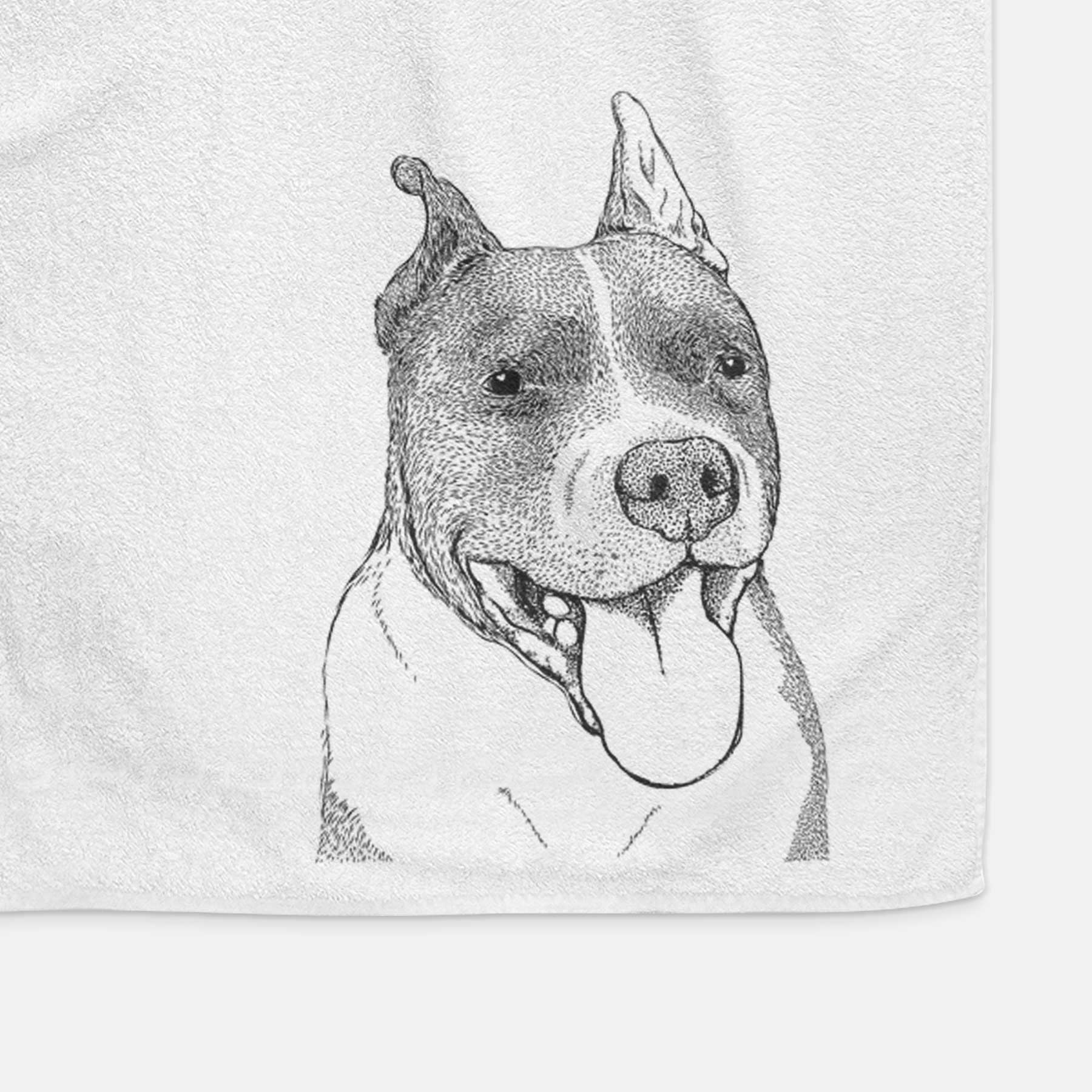 Piggy the American Staffordshire Terrier Decorative Hand Towel