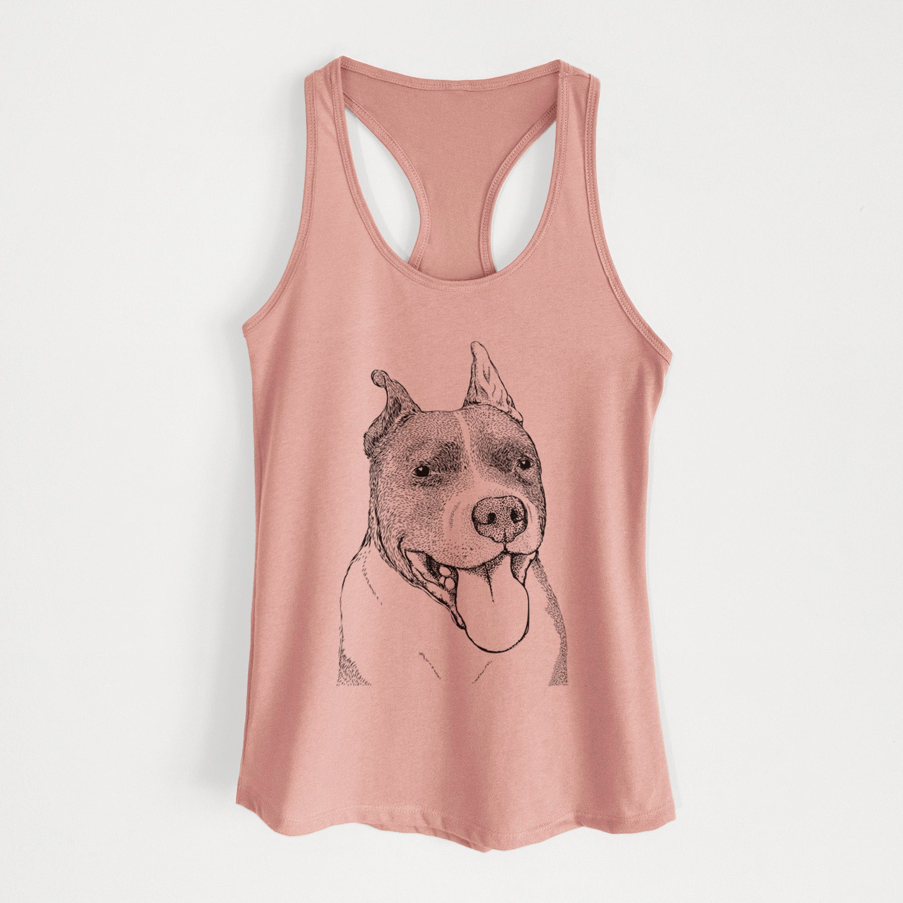 Piggy the American Staffordshire Terrier - Women's Racerback Tanktop